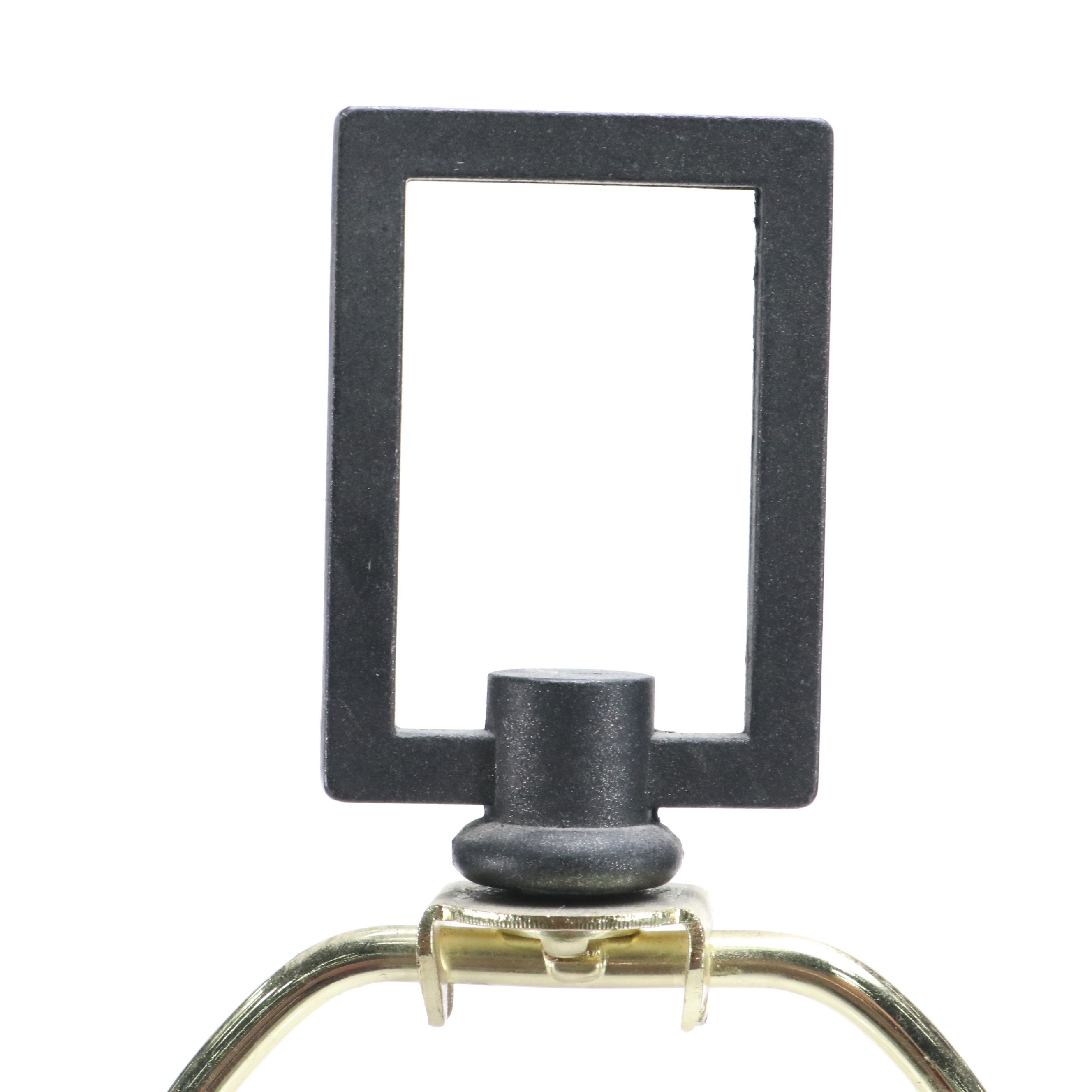 Postmodern Black Metal and Panel Table Lamp, 21st Century