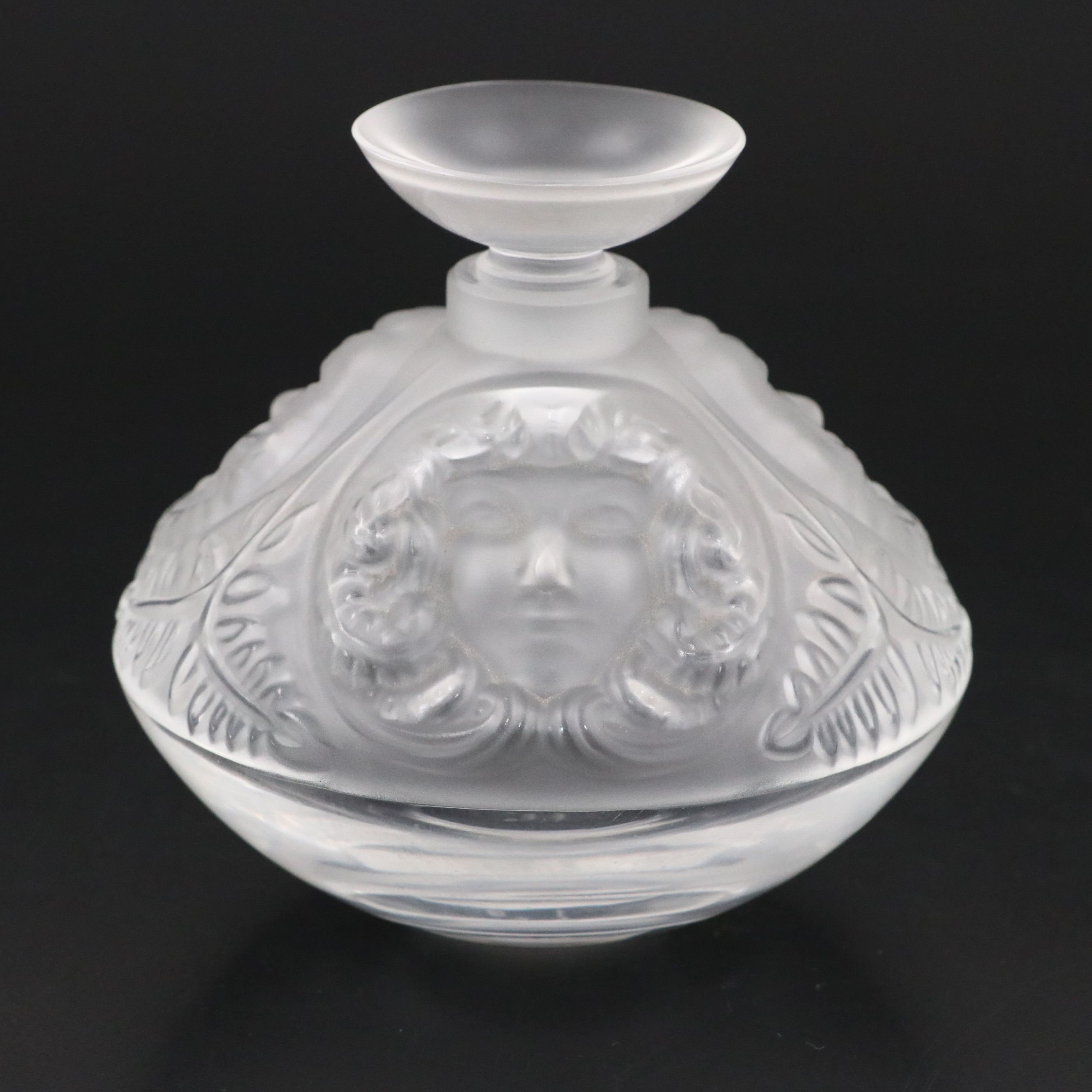 Lalique "Psyche" Frosted and Clear Crystal Perfume Bottle