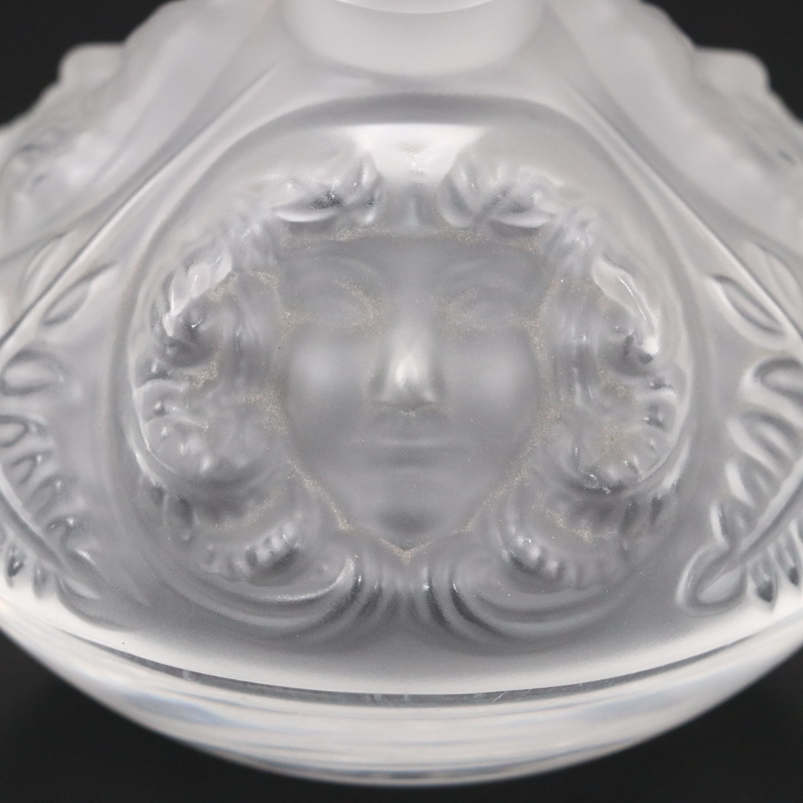 Lalique "Psyche" Frosted and Clear Crystal Perfume Bottle