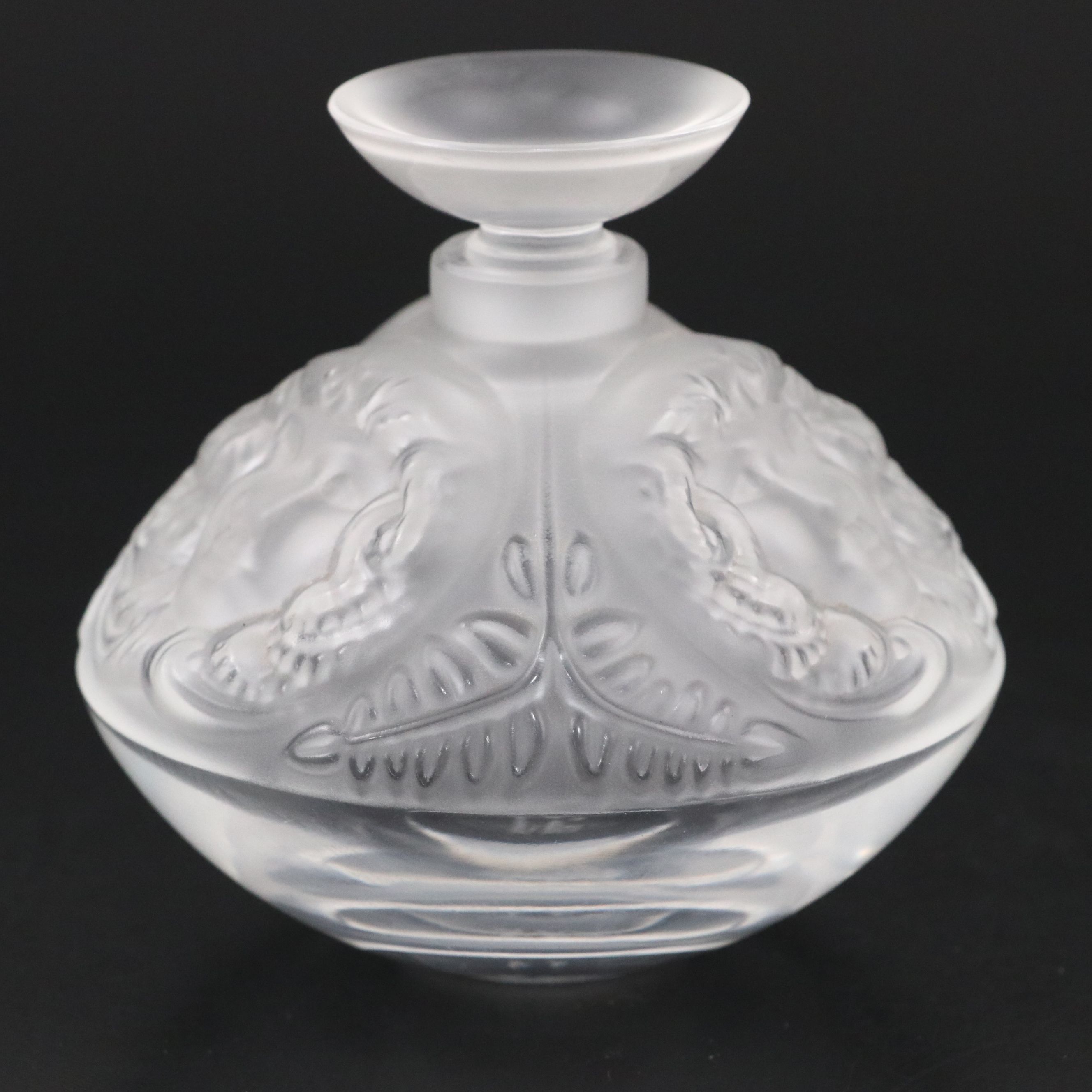 Lalique "Psyche" Frosted and Clear Crystal Perfume Bottle