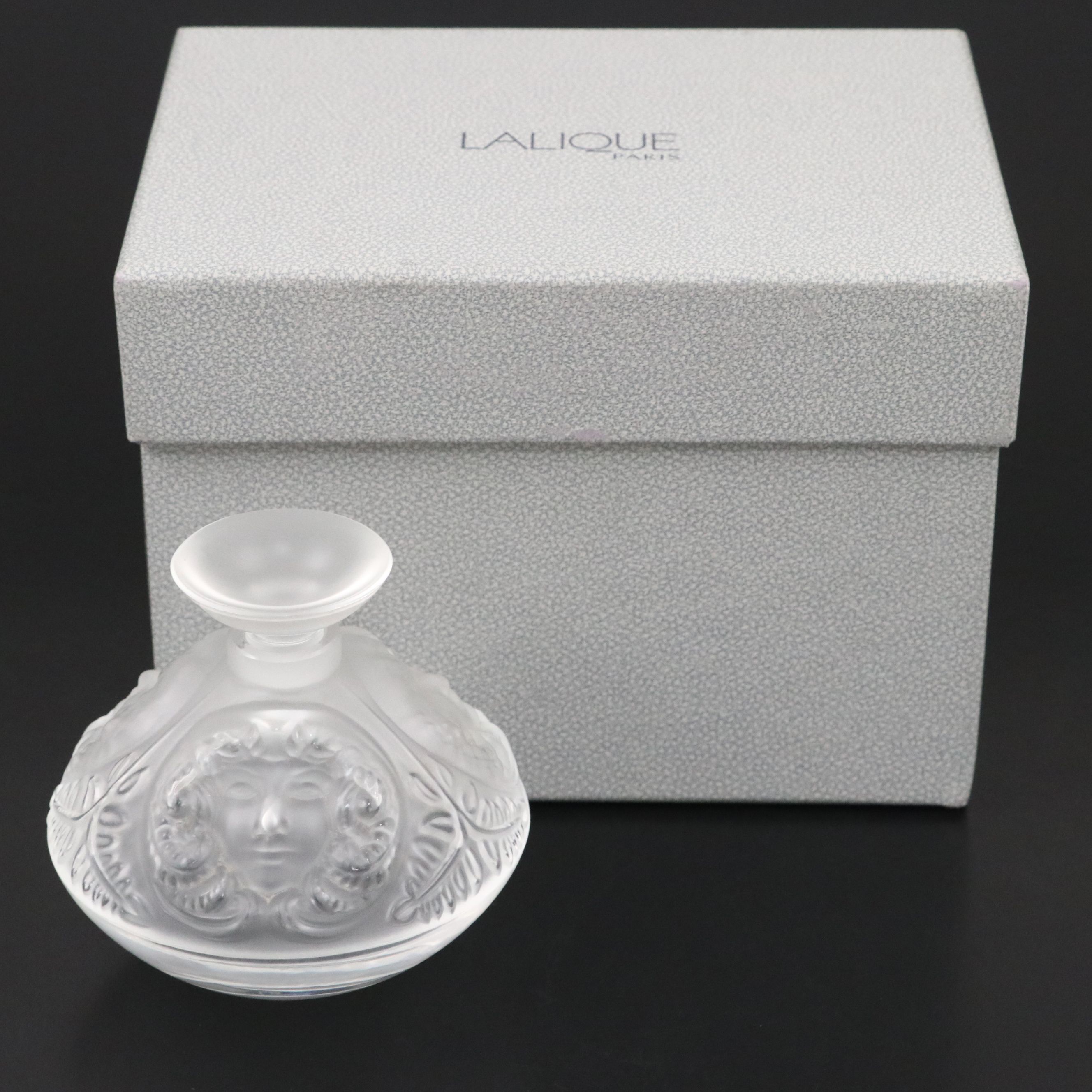 Lalique "Psyche" Frosted and Clear Crystal Perfume Bottle