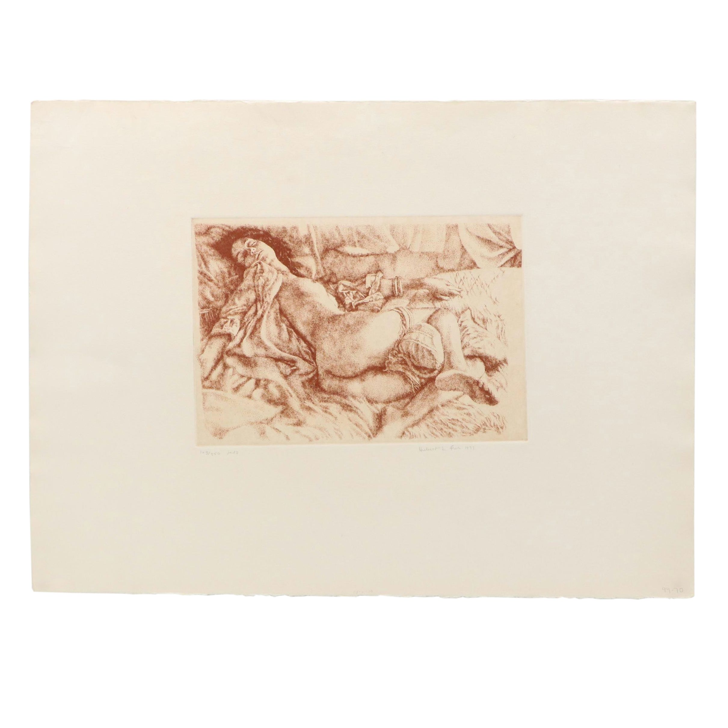 Herbert Fink Etching "Leda's Dream," 1979