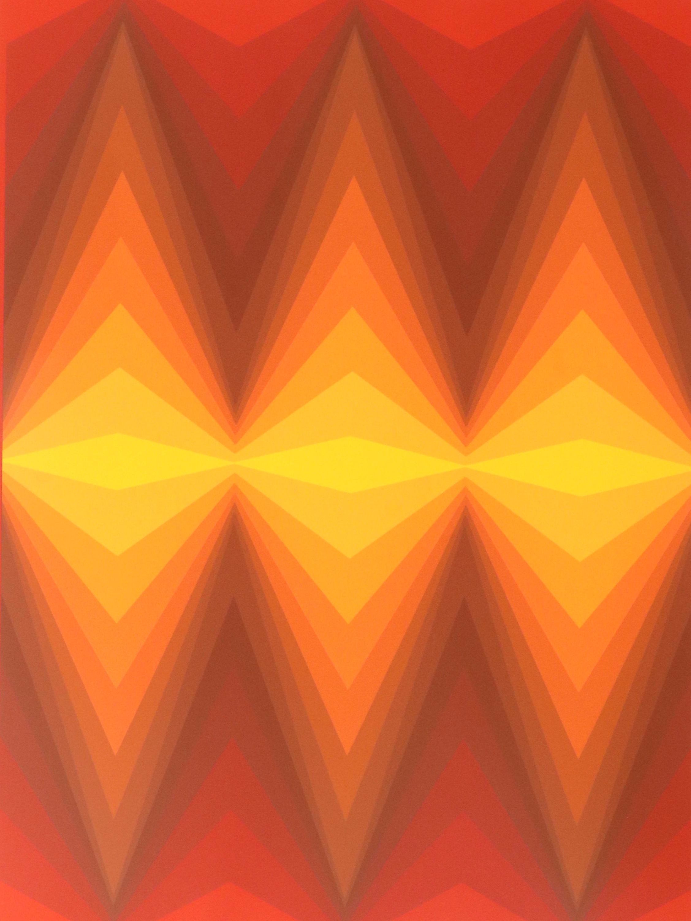 Jürgen Peters Op Art Serigraph, 1980