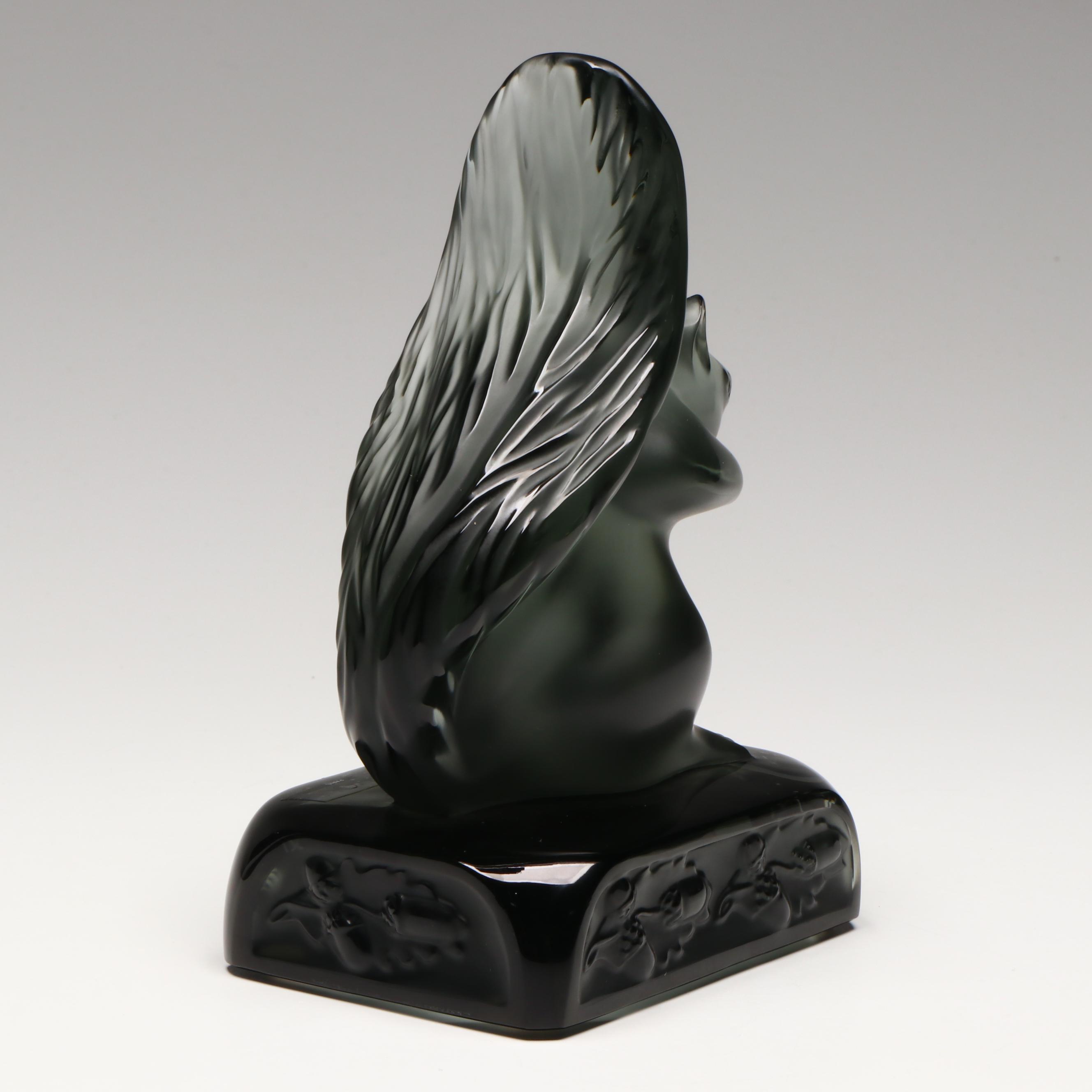 Lalique "Grisolin" Crystal Squirrel Figurine Designed by Marie-Claude Lalique