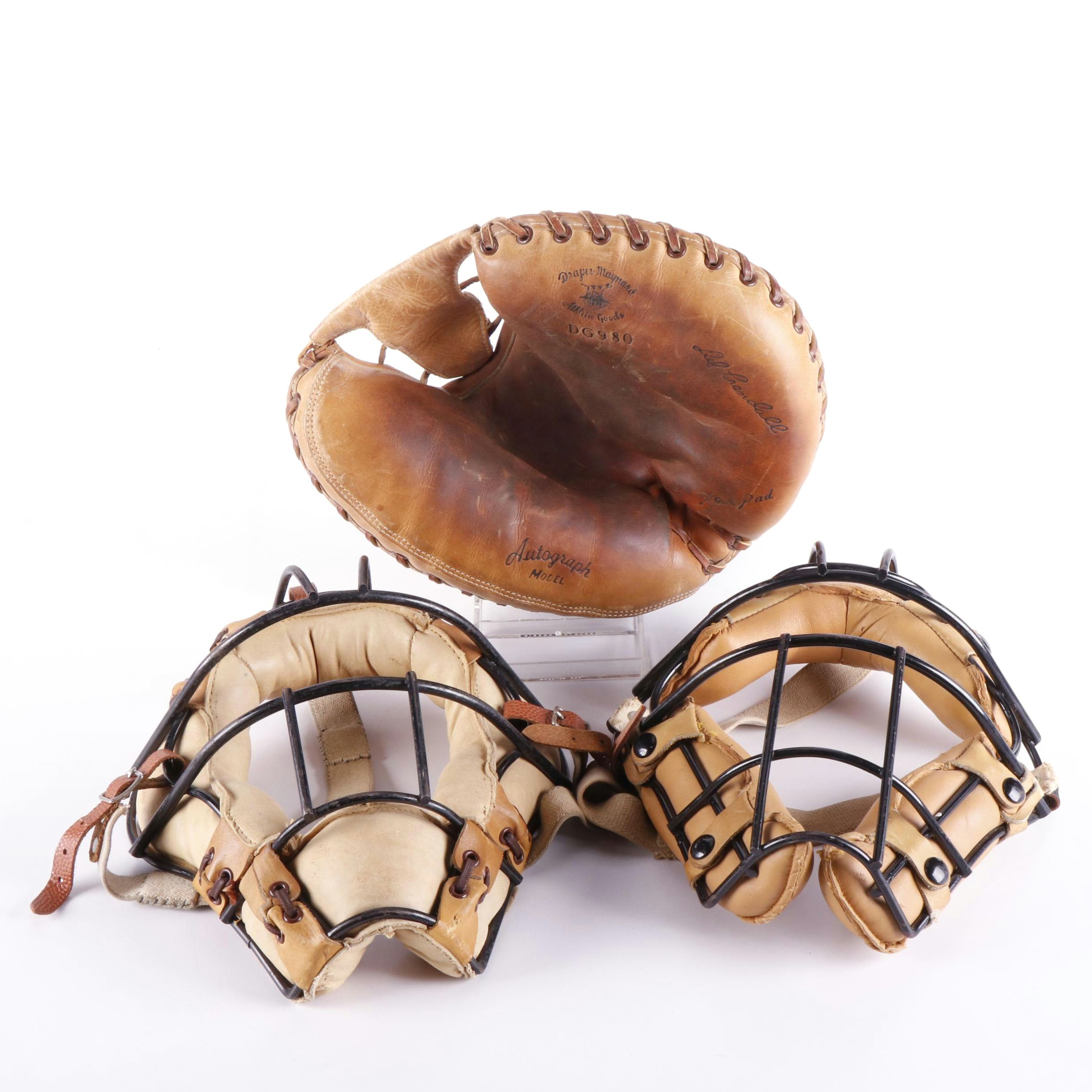 Rawlings OV-62 Stan Lopata Model Catcher's Mask with DG980 Model Mitt, & More
