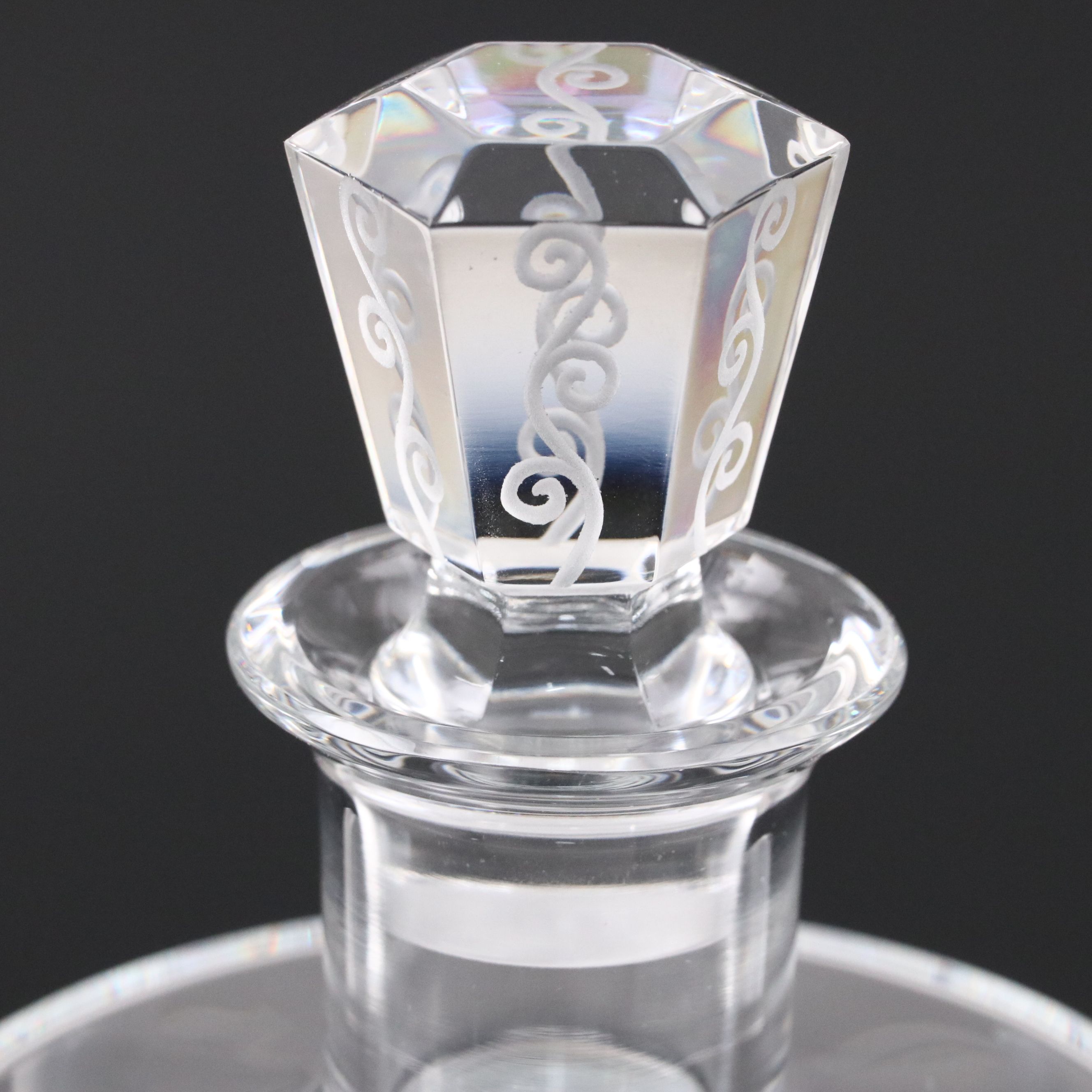 Lalique "Trèves" Clear Crystal Decanter