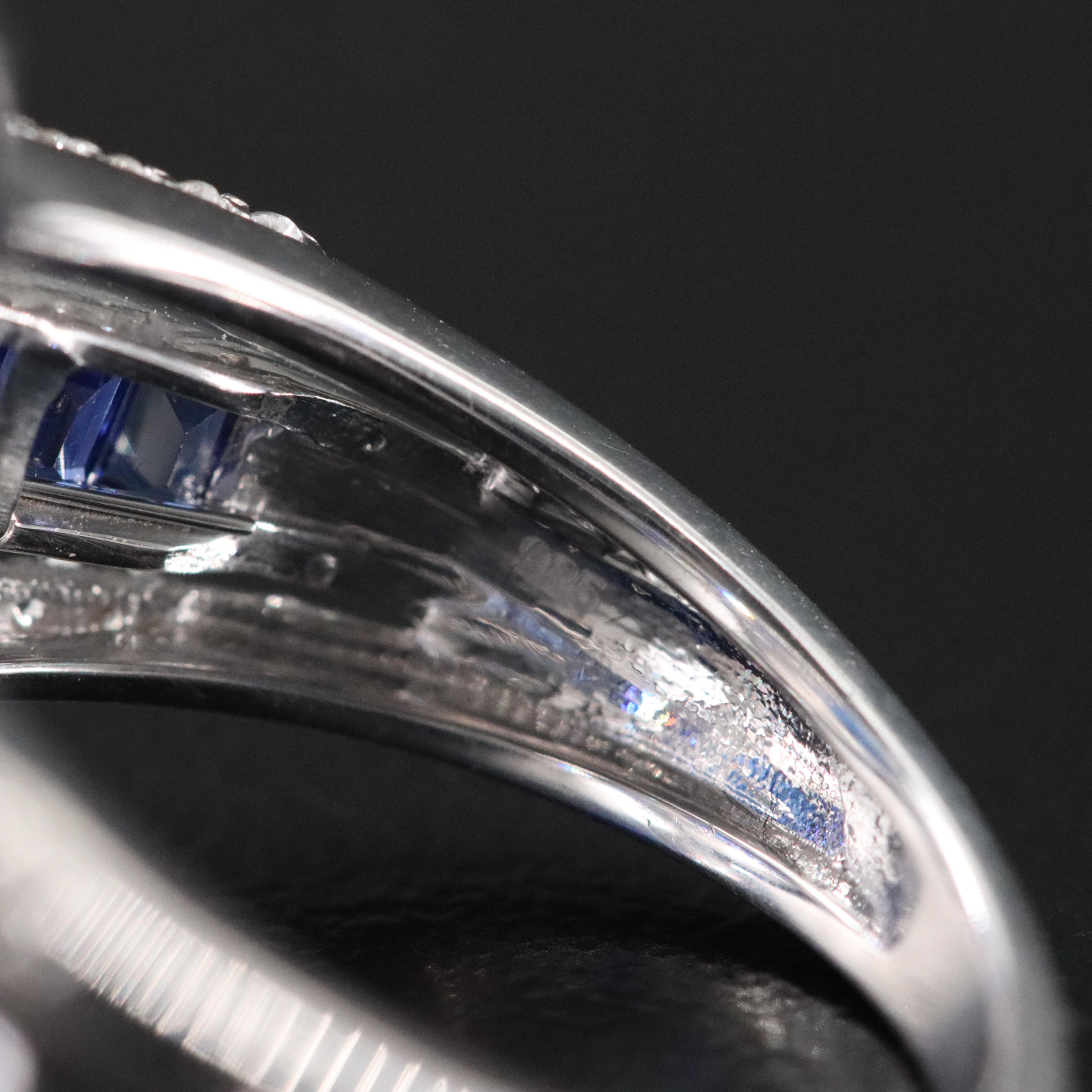 Sterling Blue and White Sapphire Ring