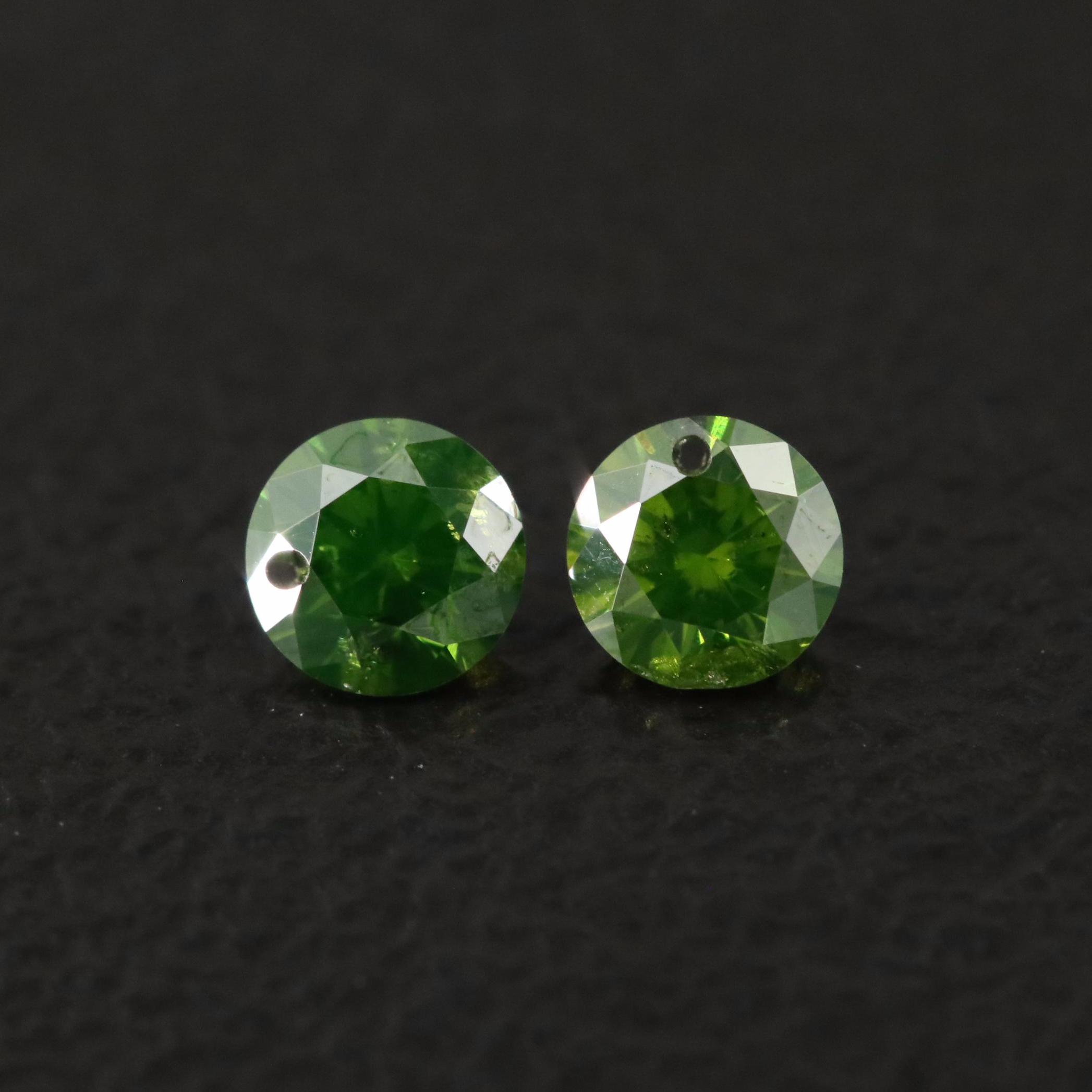 Loose 0.20 CTW Fancy Green Diamonds