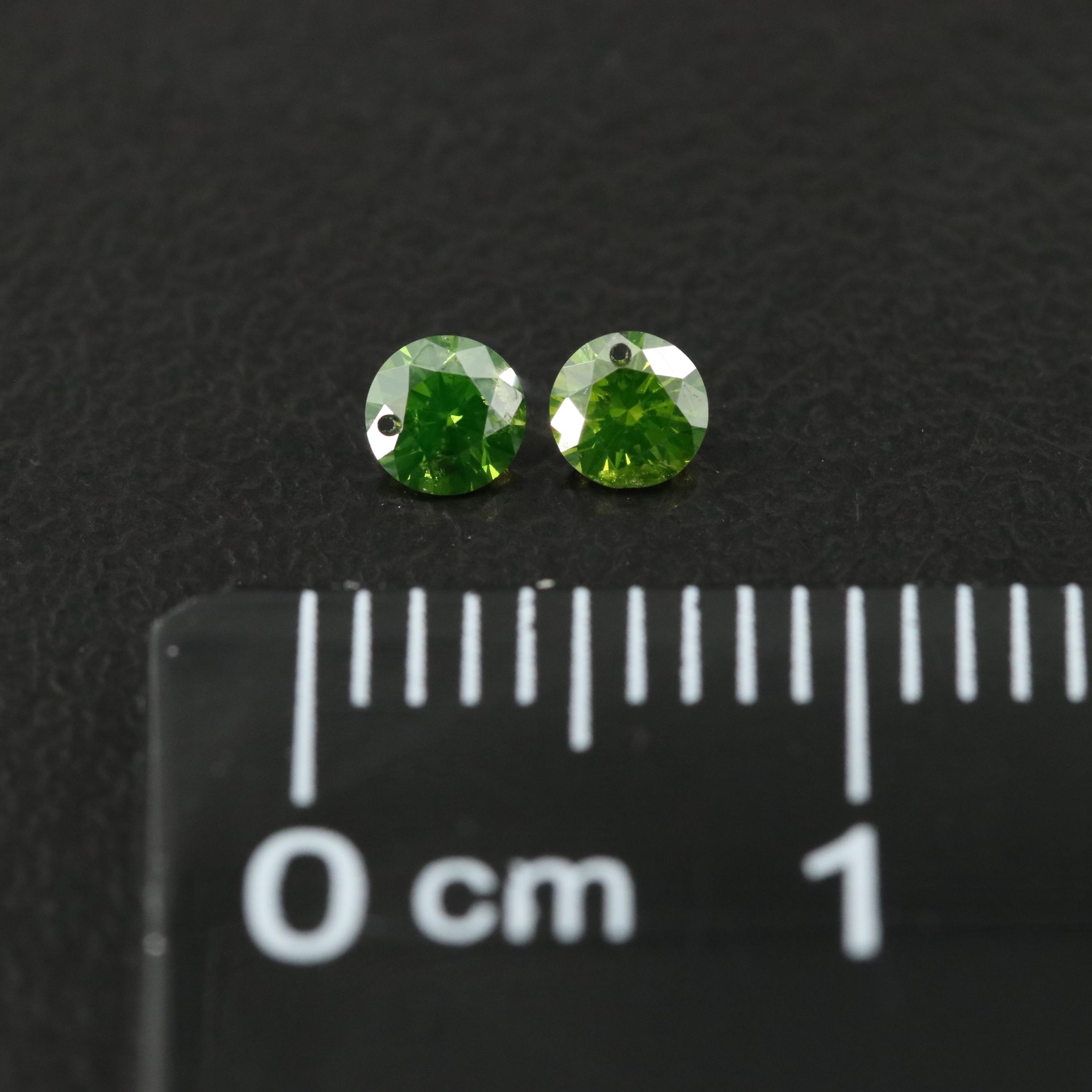 Loose 0.20 CTW Fancy Green Diamonds