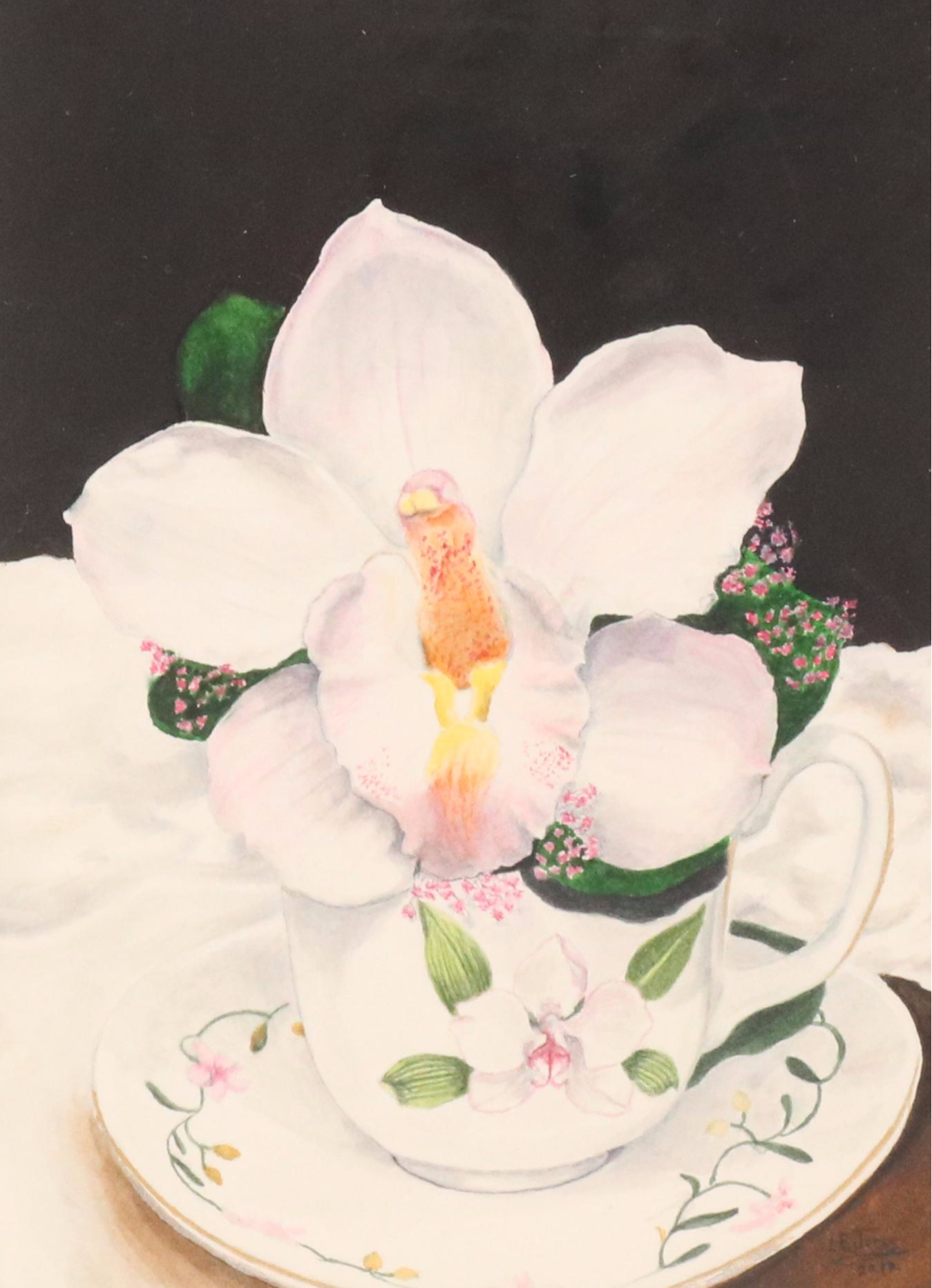 Laura E. Jones Still Life Watercolor Painting, 2012