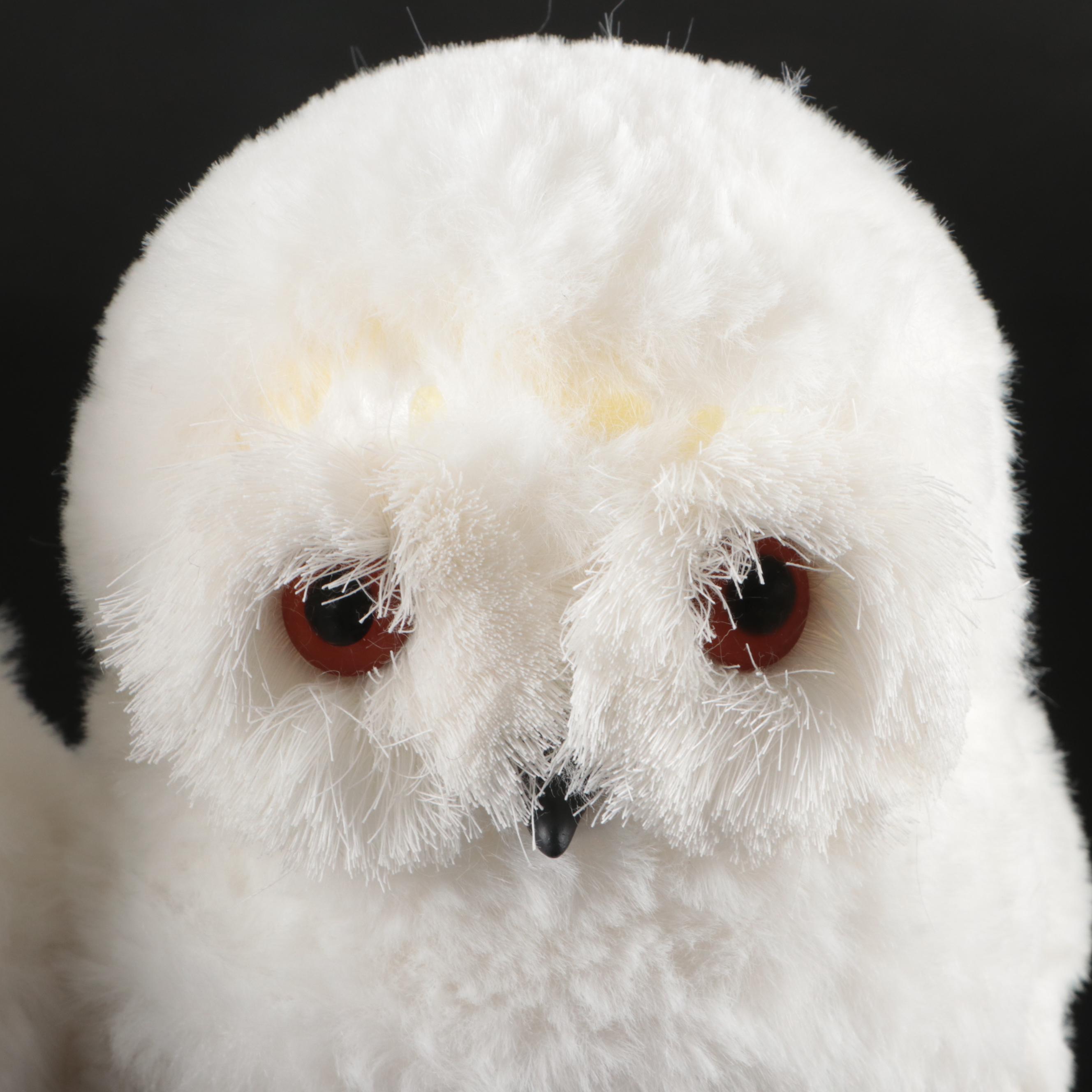 Faux Fur Snowy Owl Figurines
