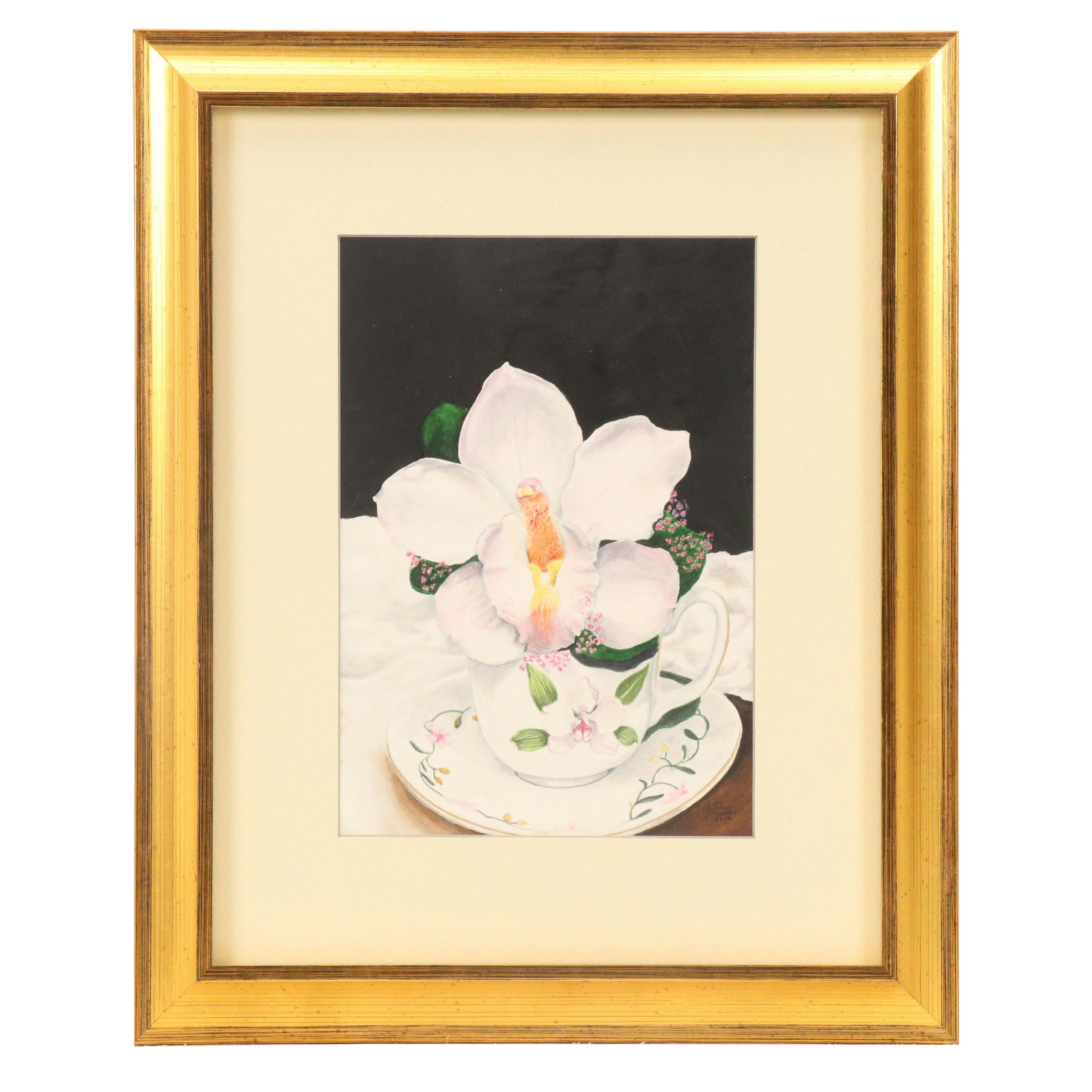 Laura E. Jones Still Life Watercolor Painting, 2012