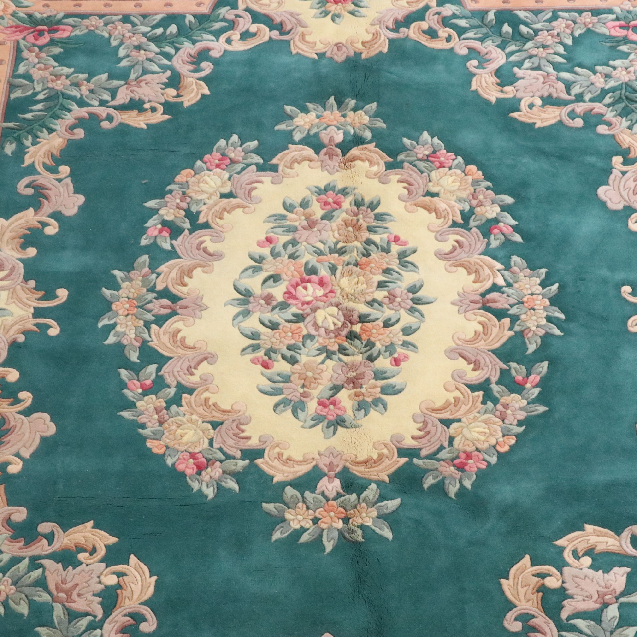 7'8 x 10'2 Hand-Knotted Sino-French Aubusson Area Rug