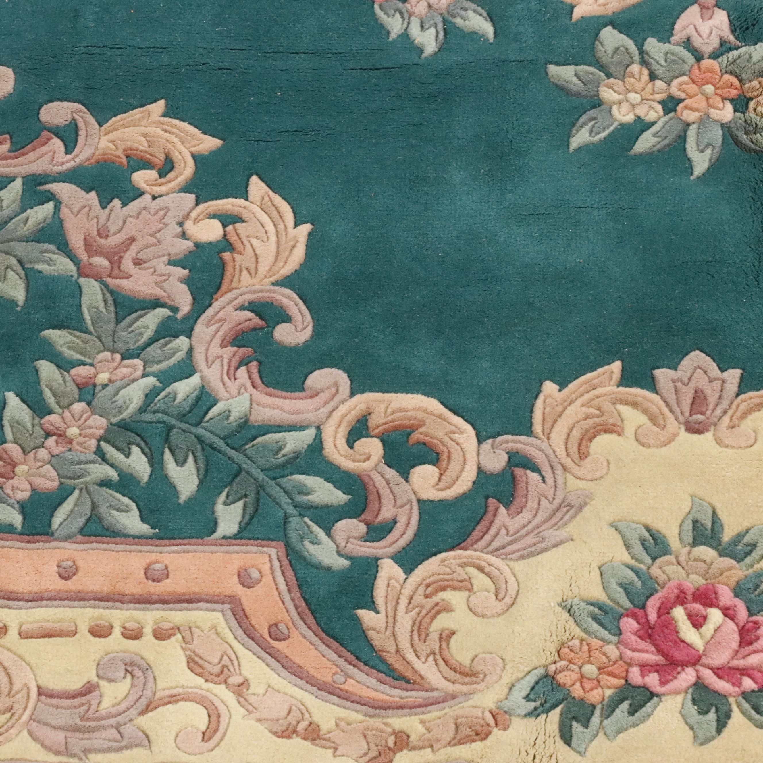 7'8 x 10'2 Hand-Knotted Sino-French Aubusson Area Rug