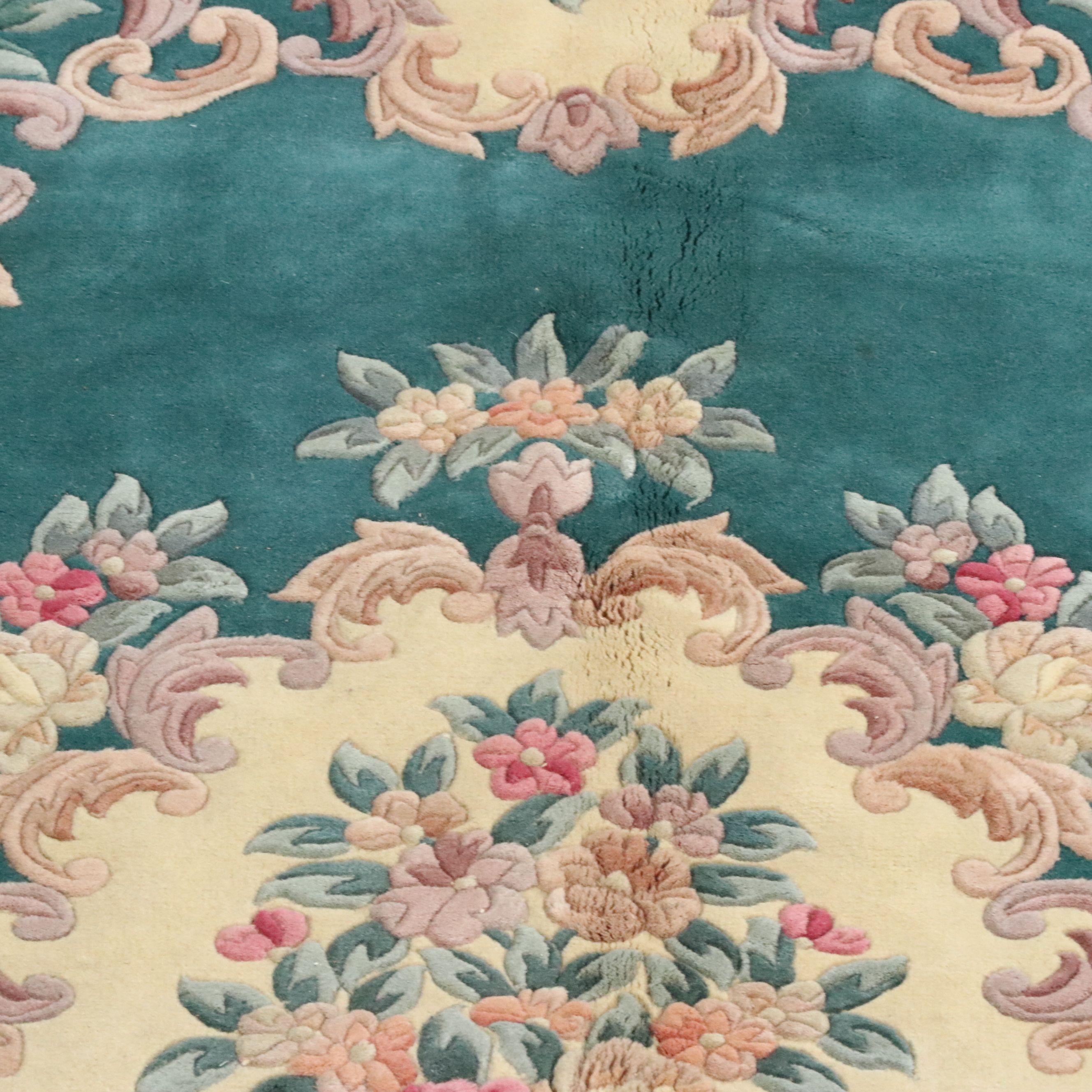 7'8 x 10'2 Hand-Knotted Sino-French Aubusson Area Rug