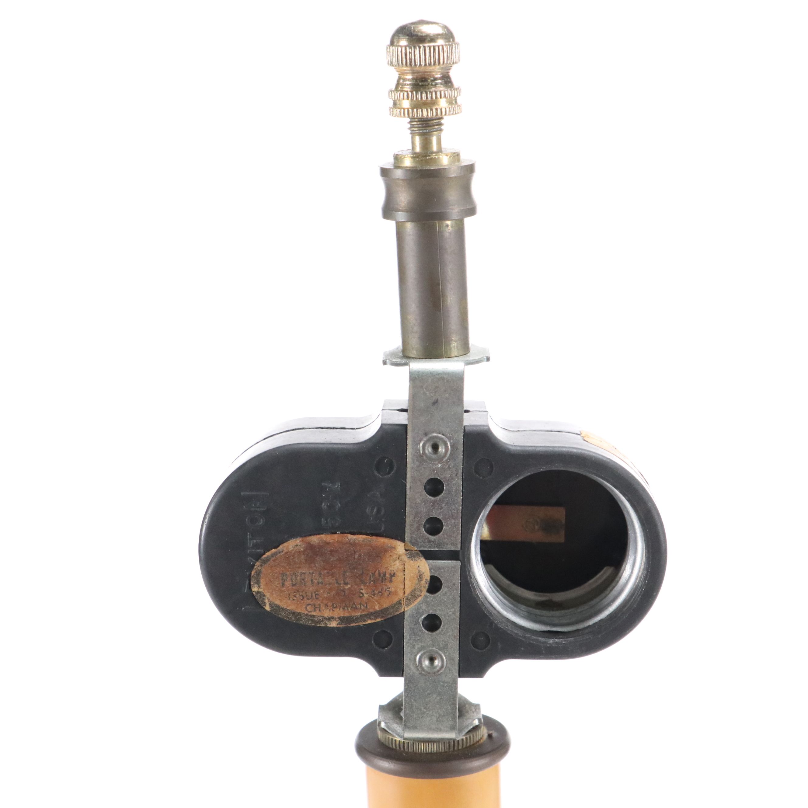 Pair of Chapman Resin Ram's Horn and Brass Table Lamps, 1970s