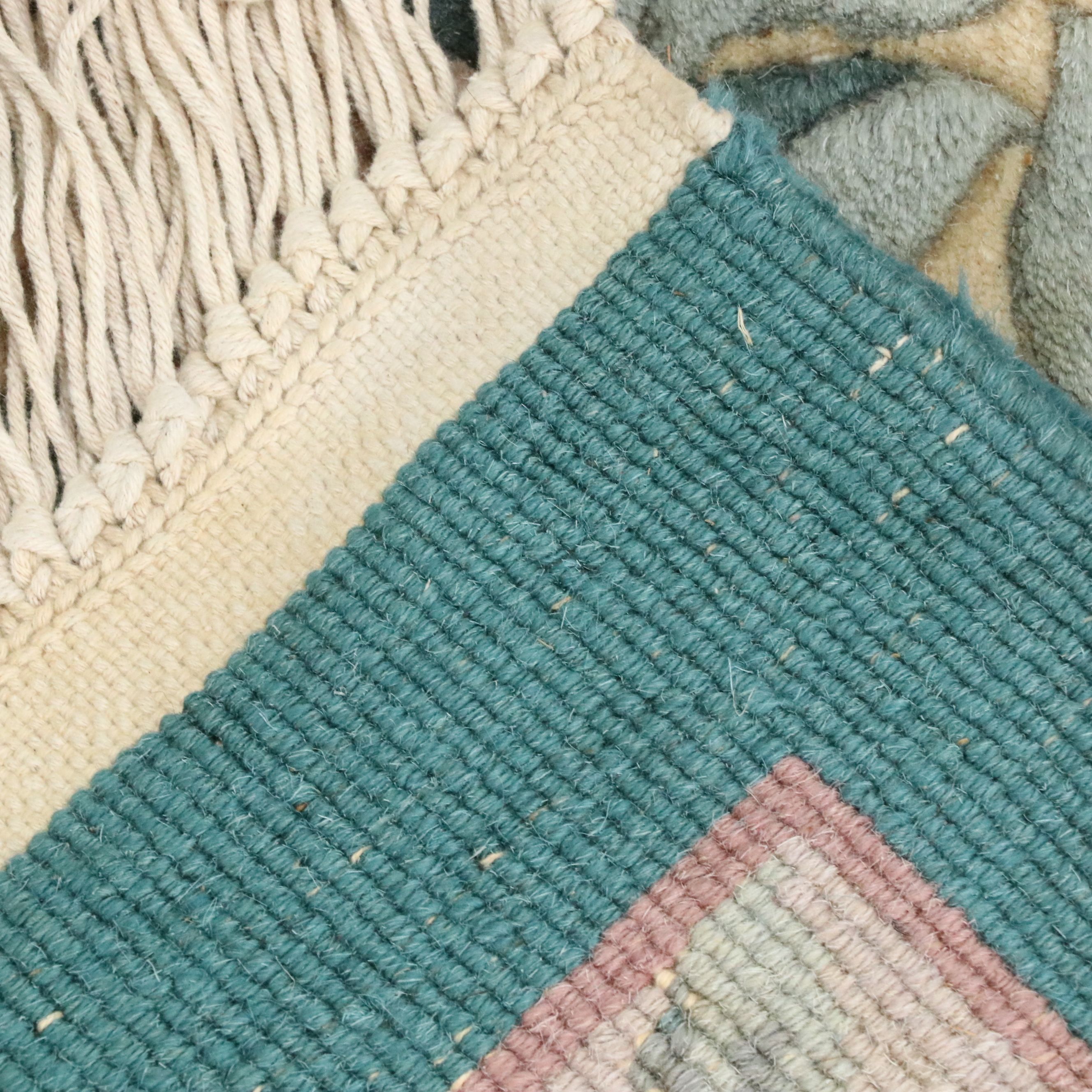 7'8 x 10'2 Hand-Knotted Sino-French Aubusson Area Rug