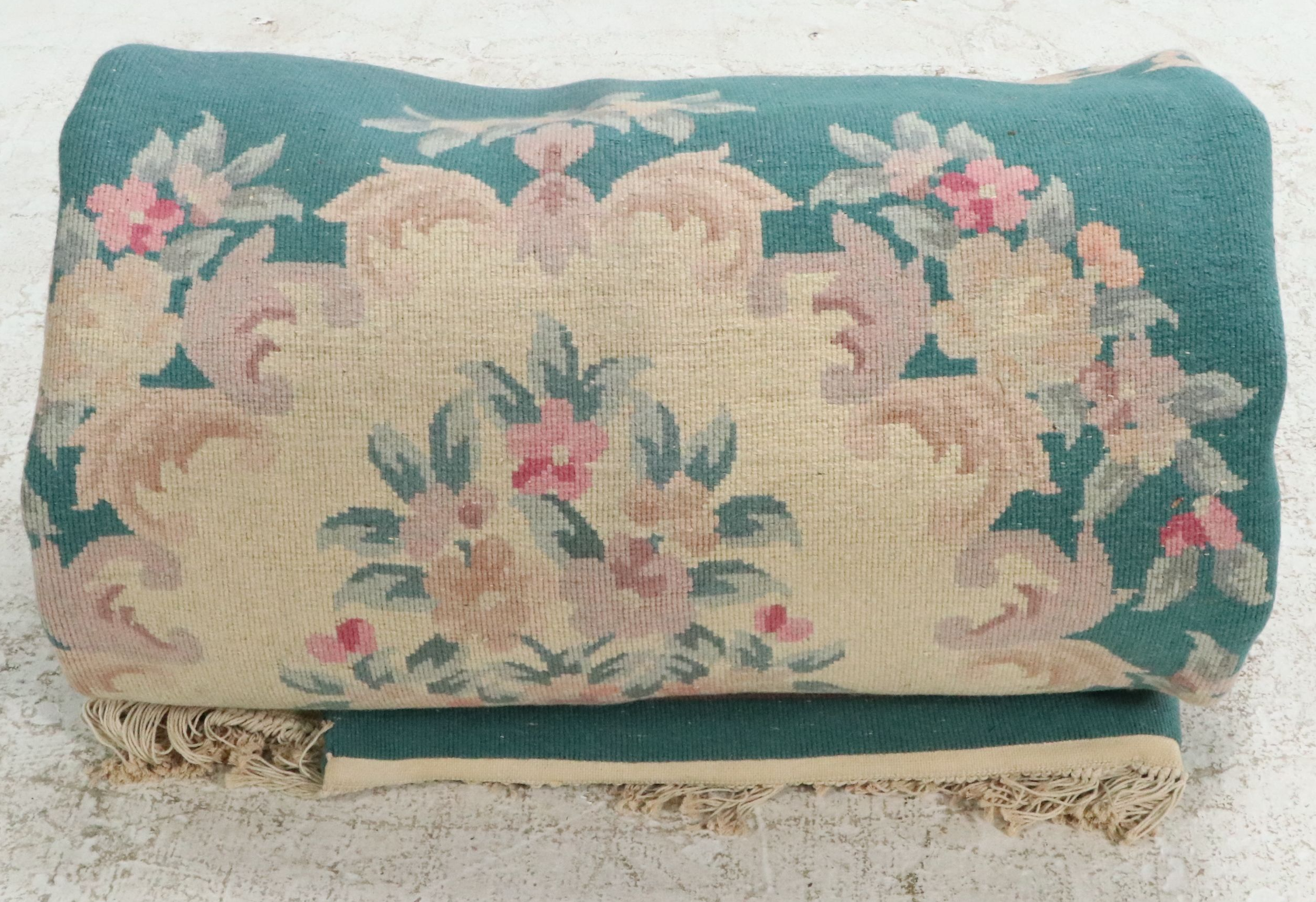 7'8 x 10'2 Hand-Knotted Sino-French Aubusson Area Rug