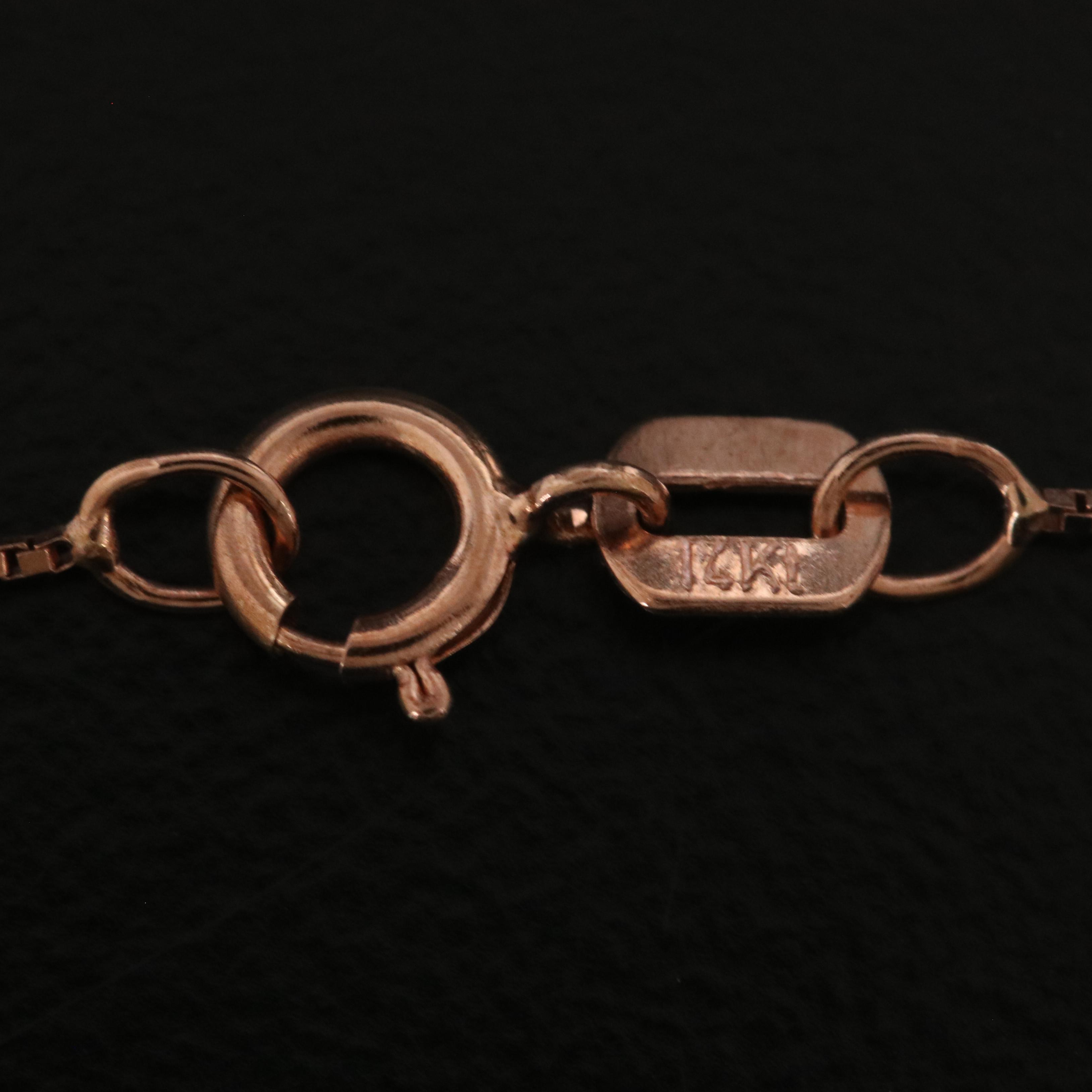 14K Rose Gold 0.24 CTW Diamond Cross Pendant Necklace