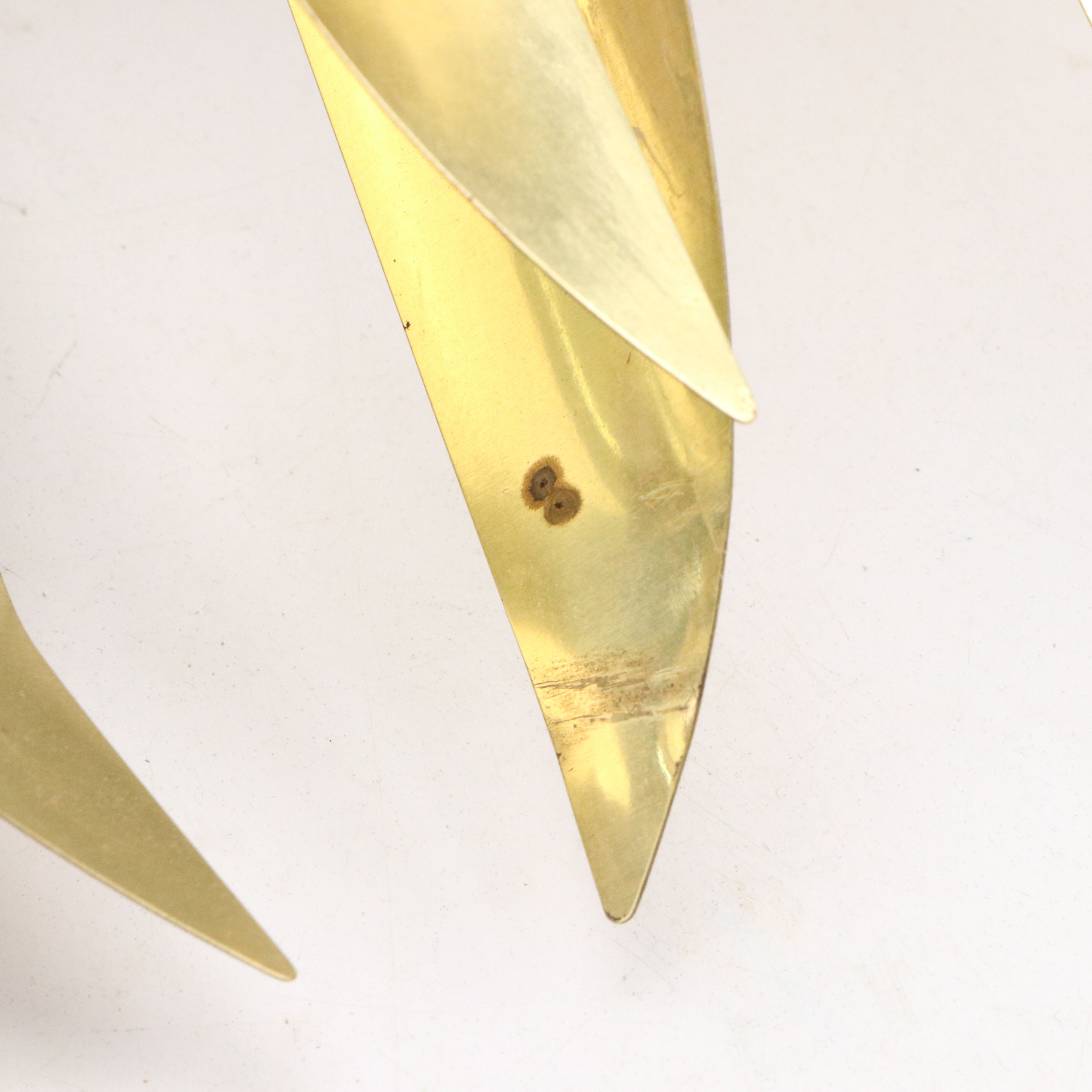 Mid Century Modern Brutalist Metal Wall Sculpture, Attributed to William Vose