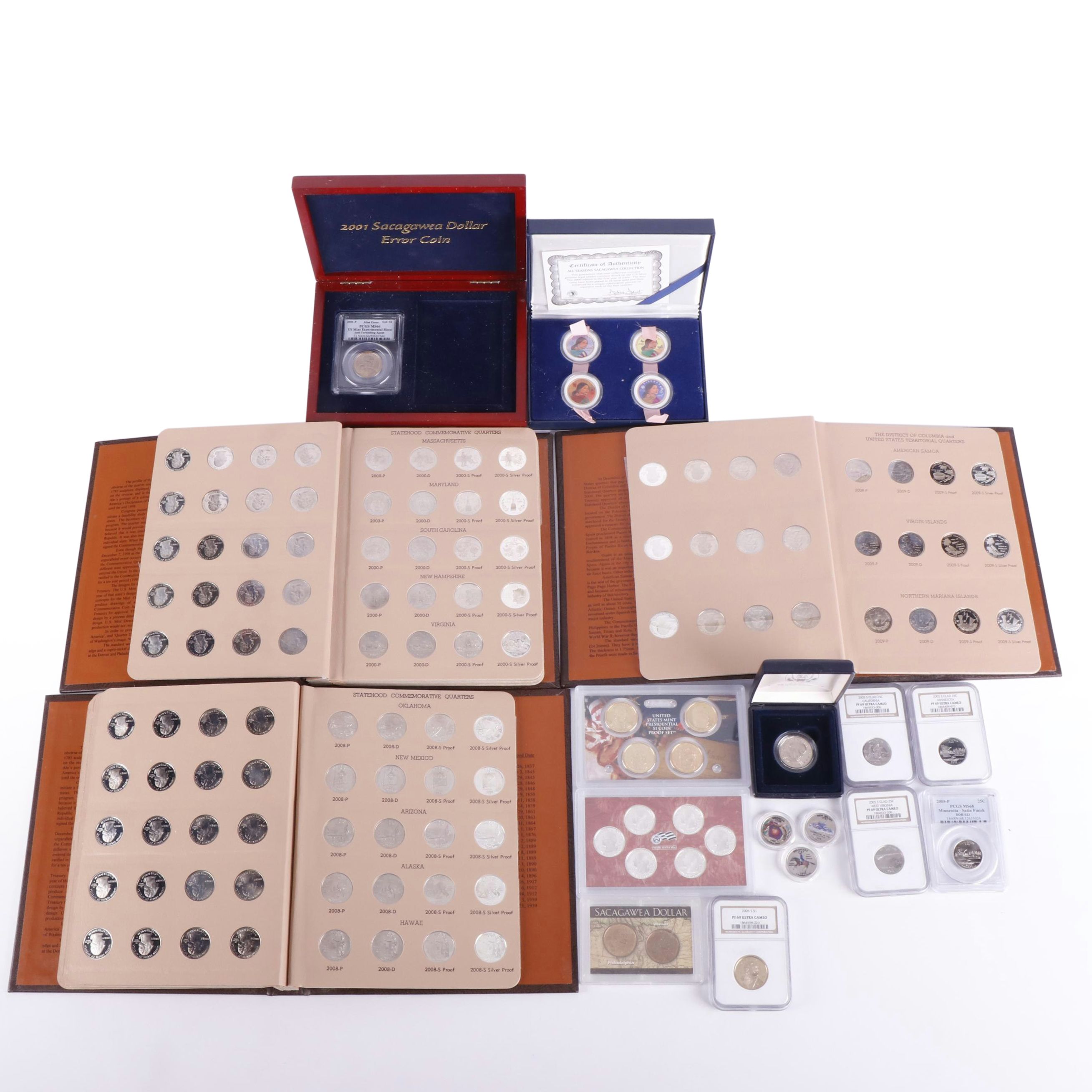 Complete Collection of State Quarters and Modern Dollar Coins