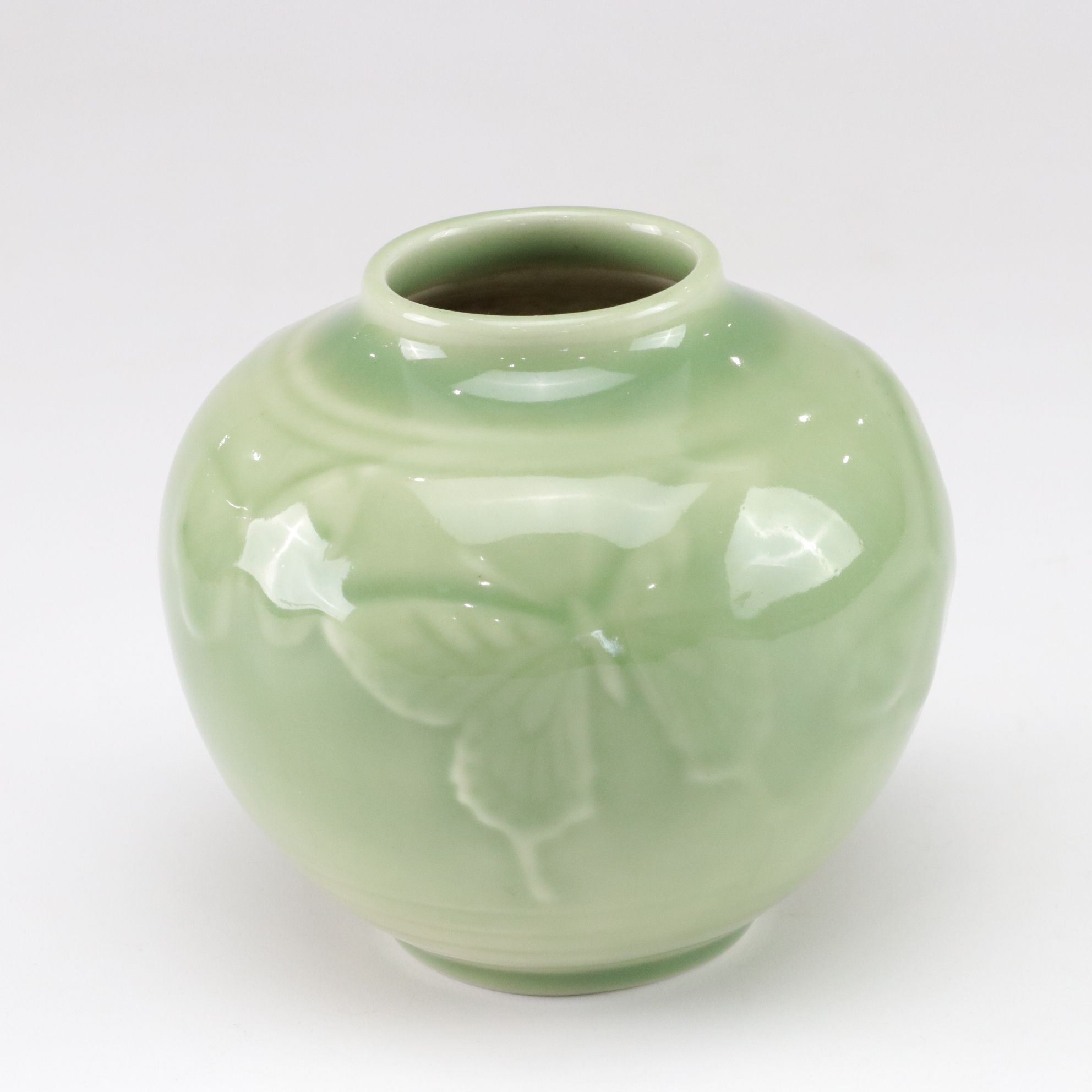 Rookwood Pottery High Glaze Green "Butterfly" Vase, 1945