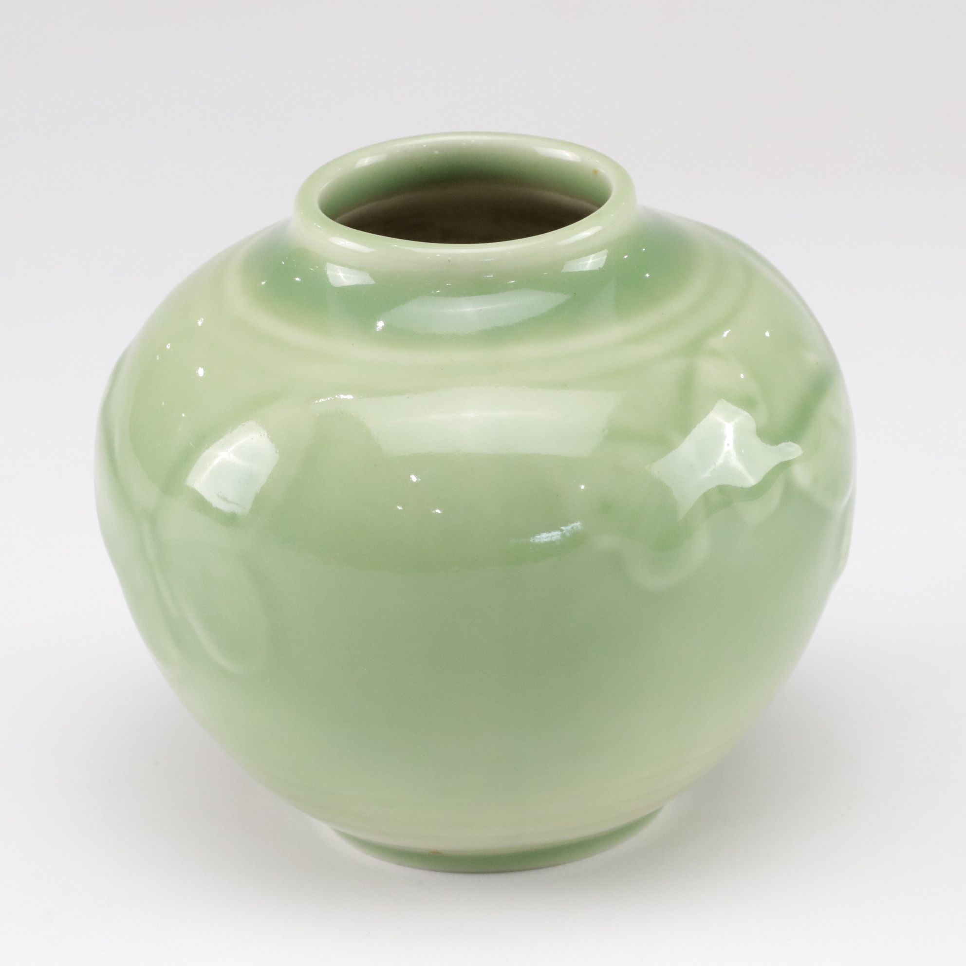 Rookwood Pottery High Glaze Green "Butterfly" Vase, 1945