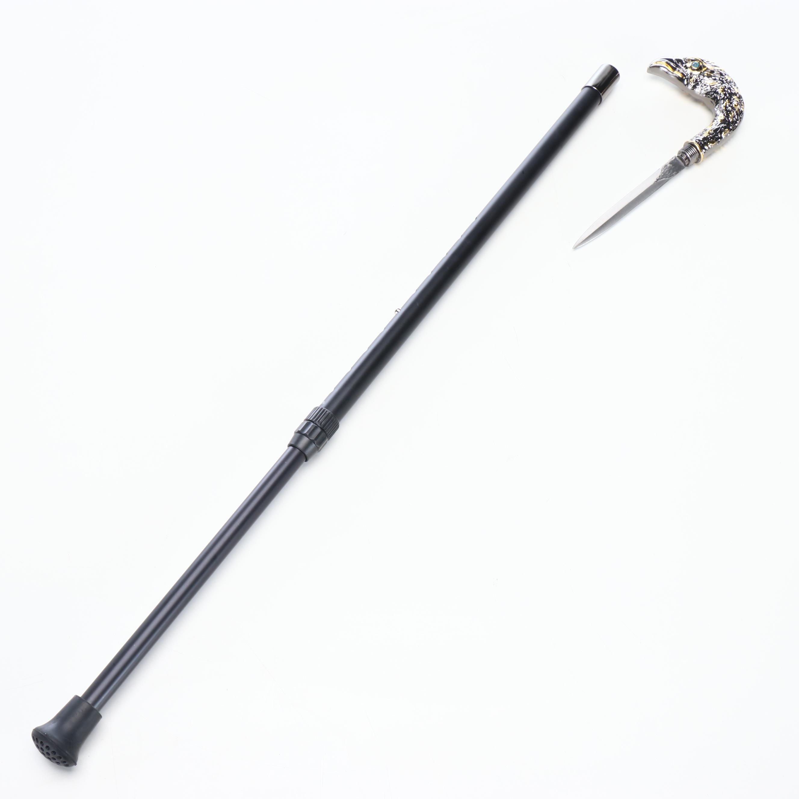 Embossed Eagle Head Adjustable Sword Cane