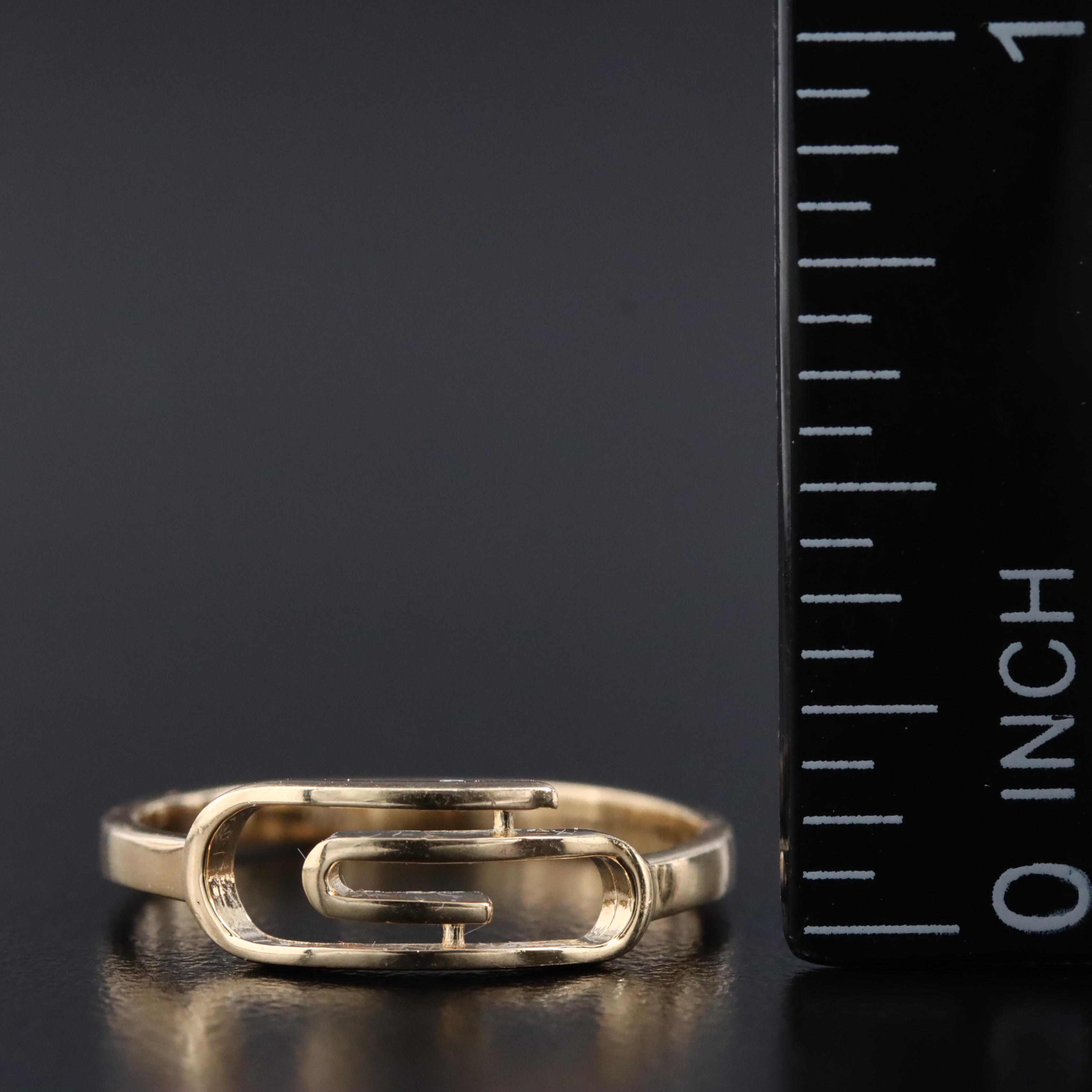 14K Paper Clip Ring