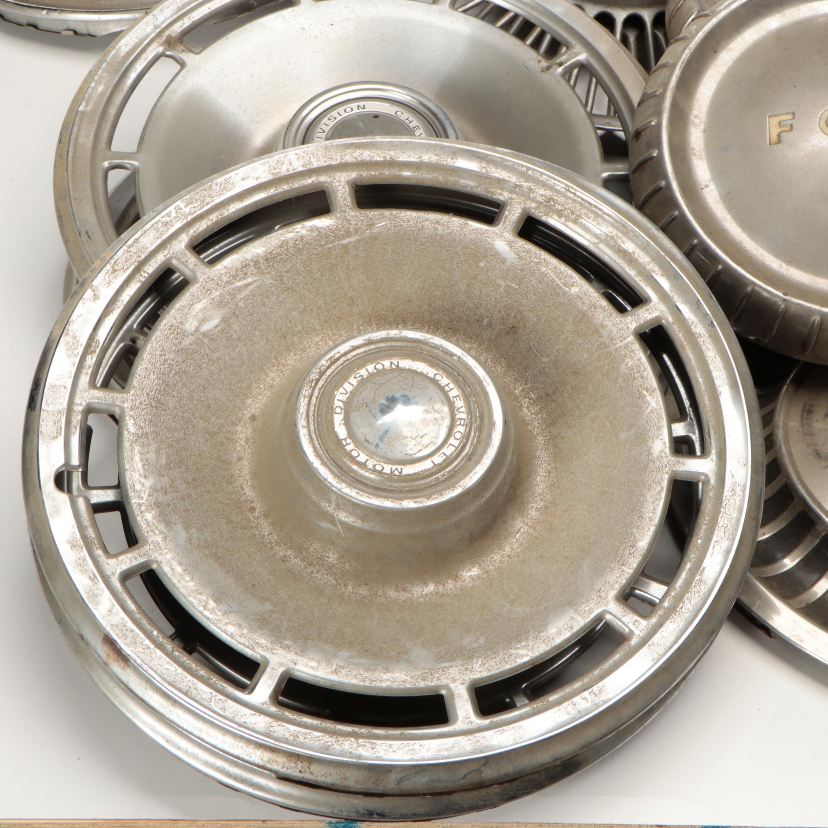 Ford, Chevrolet, Caprice, and More Metal Hubcaps