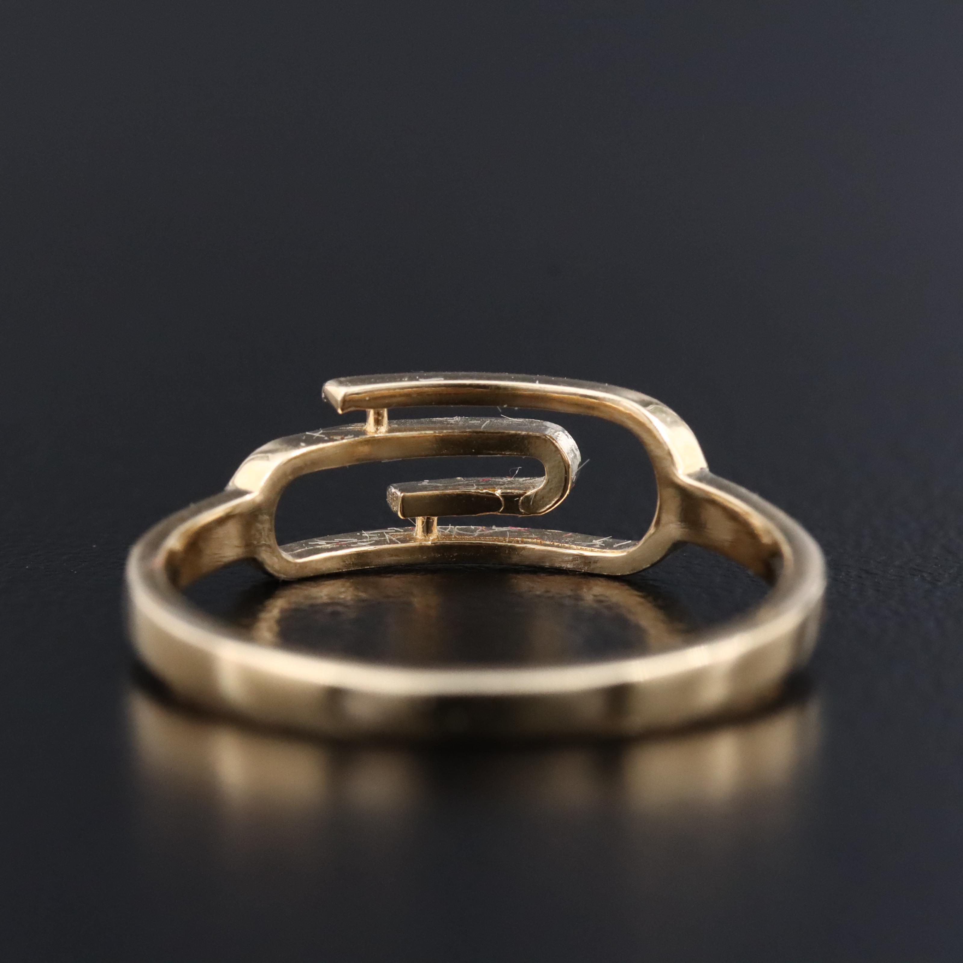 14K Paper Clip Ring