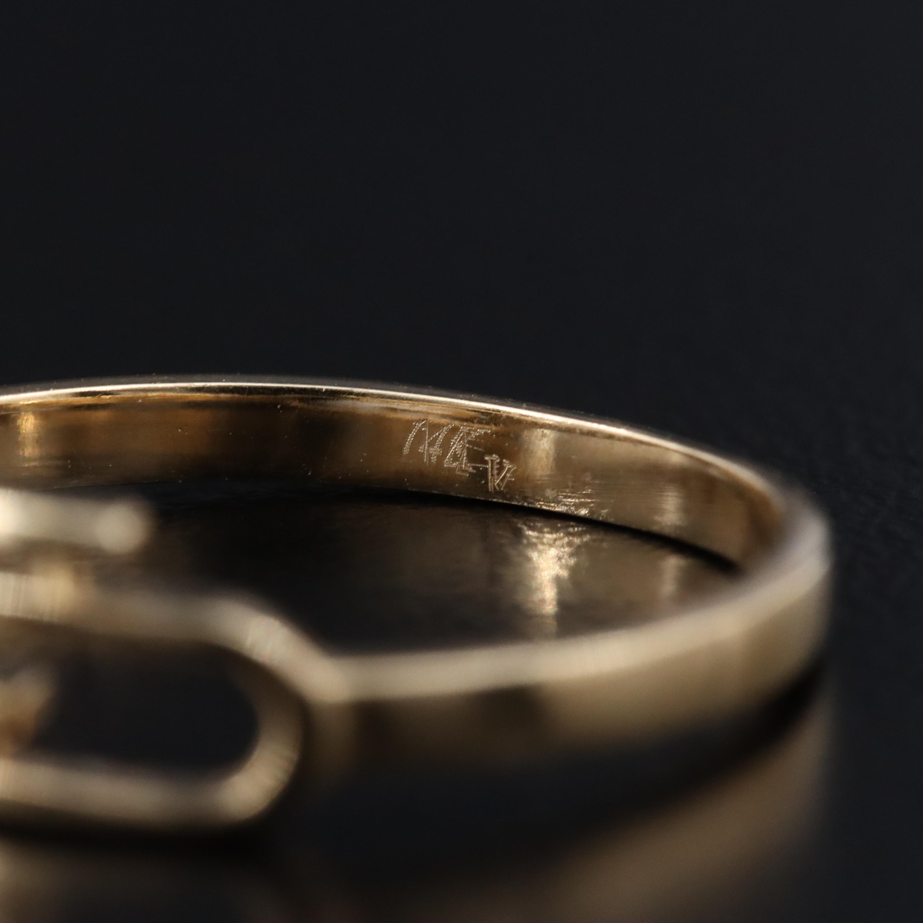 14K Paper Clip Ring