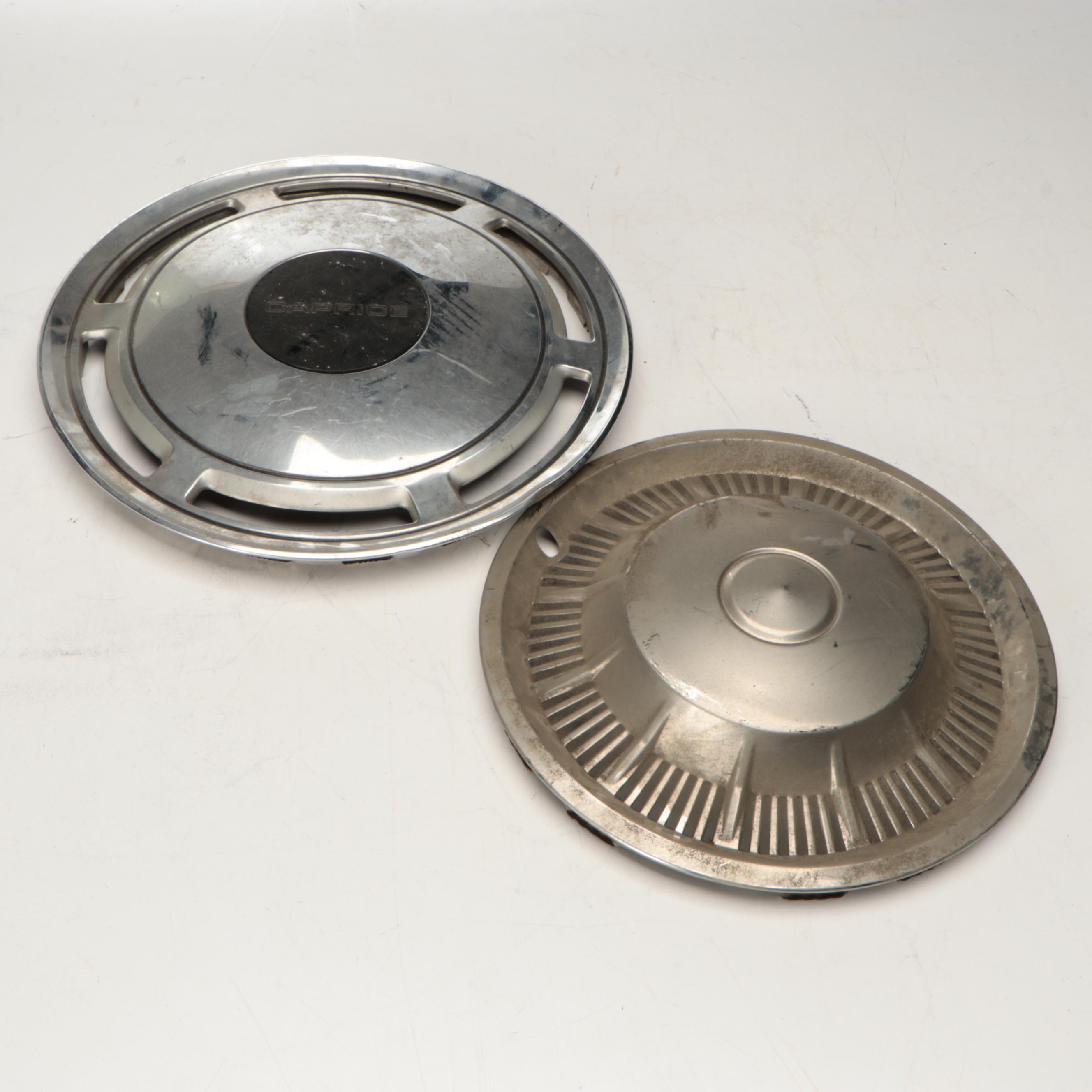Ford, Chevrolet, Caprice, and More Metal Hubcaps
