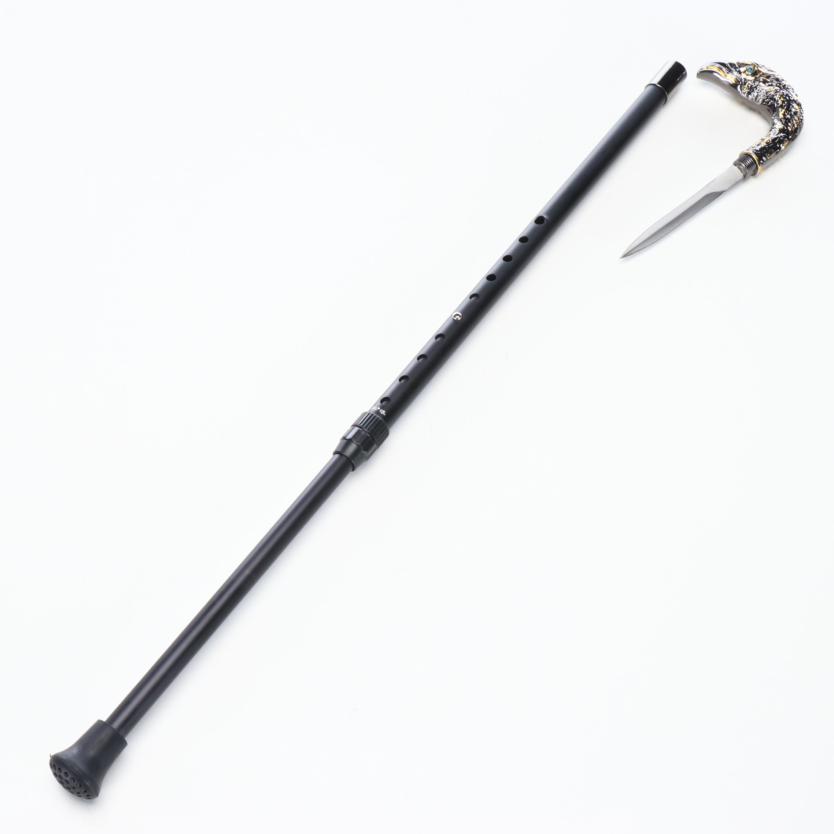 Embossed Eagle Head Adjustable Sword Cane