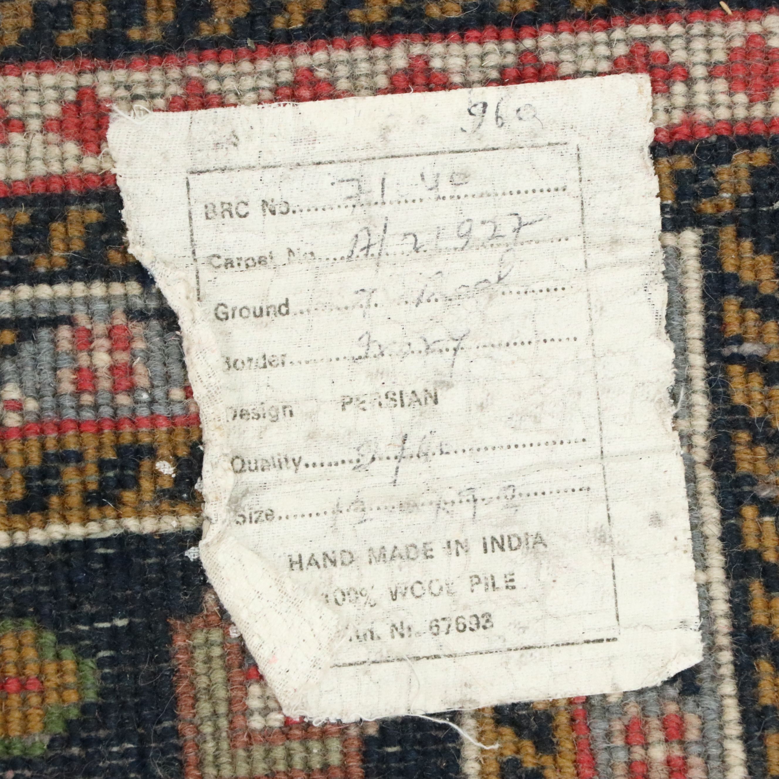 9'2 x 12'4 Hand-Knotted Indo-Persian Veramin Room-Sized Rug