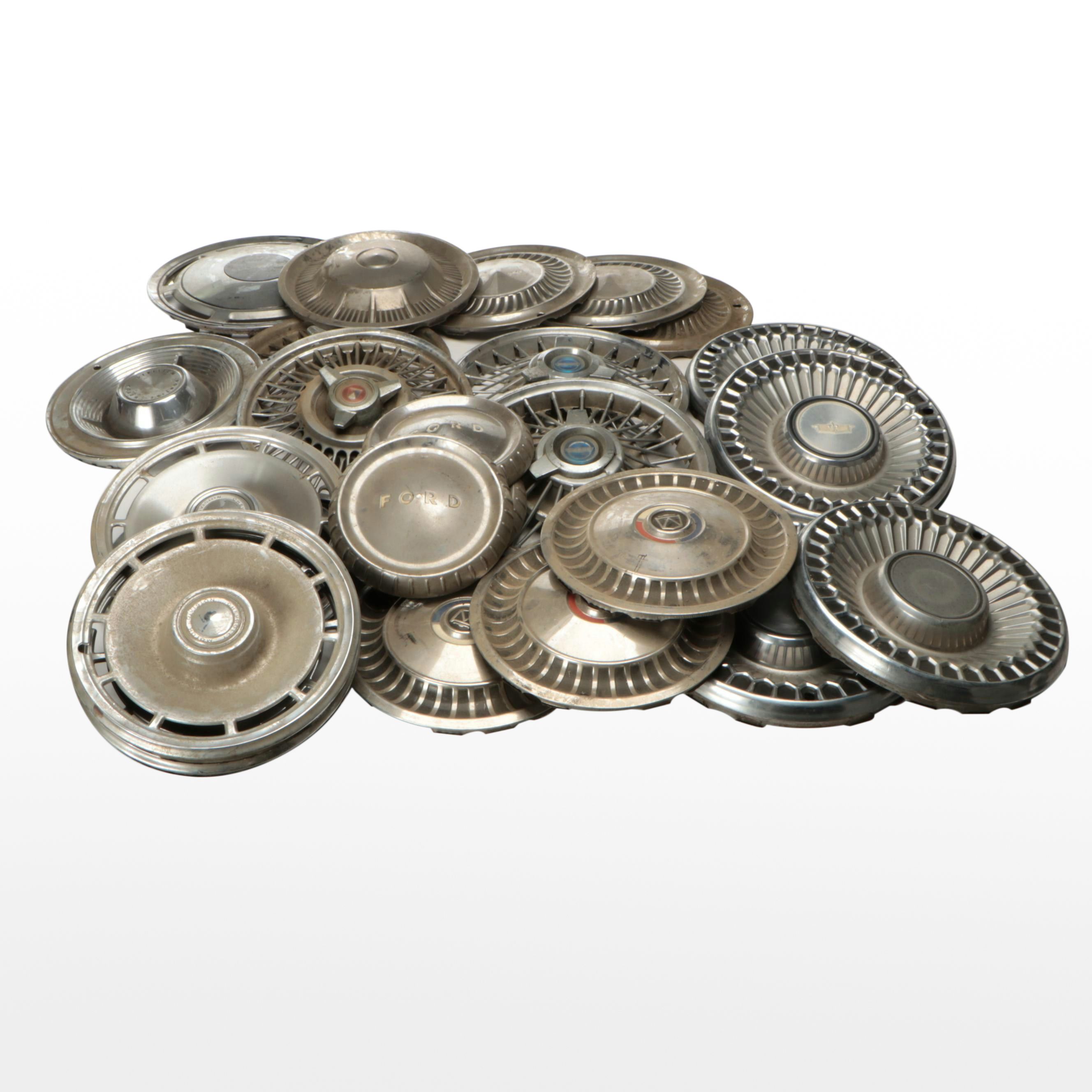 Ford, Chevrolet, Caprice, and More Metal Hubcaps