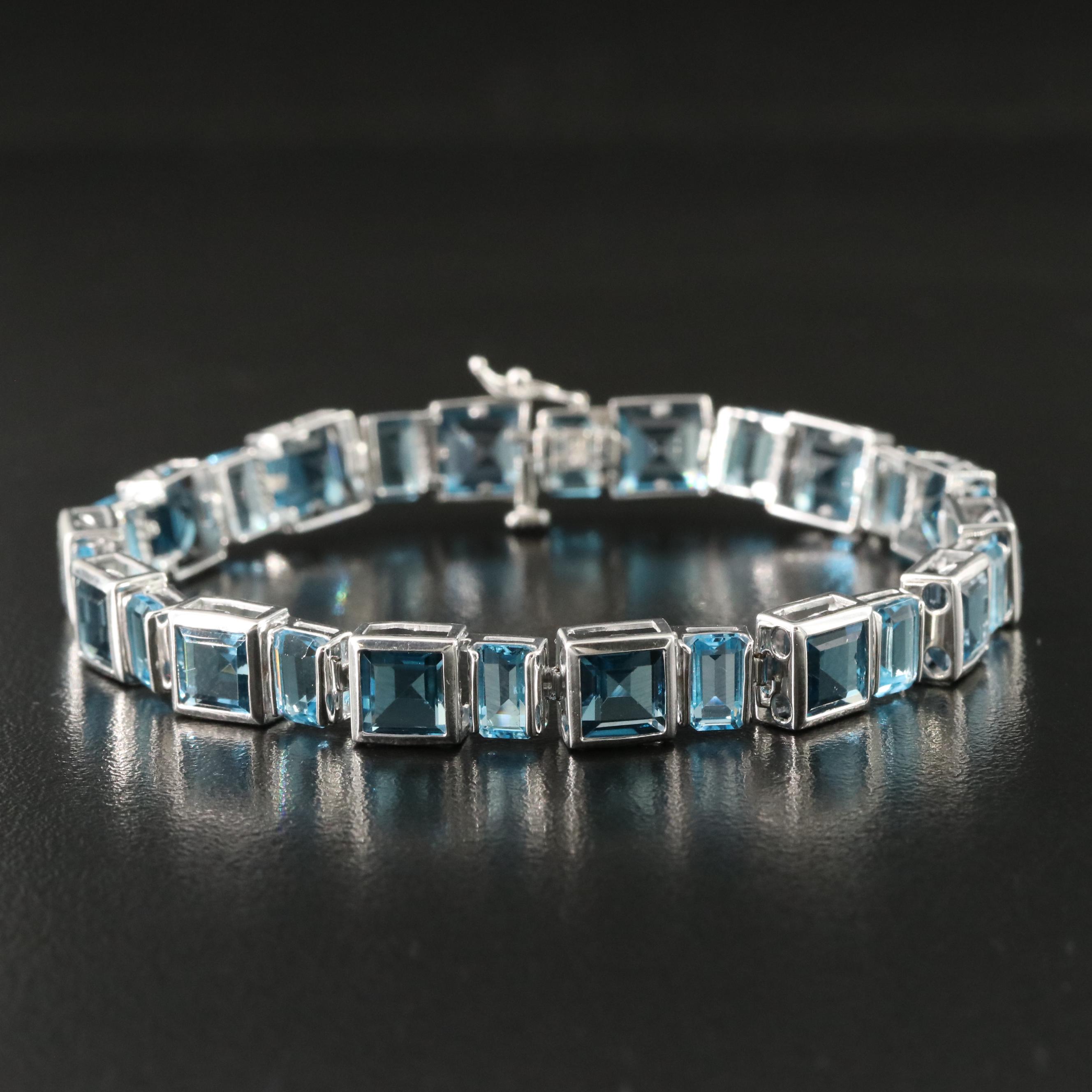 14K London and Sky Blue Topaz Bracelet