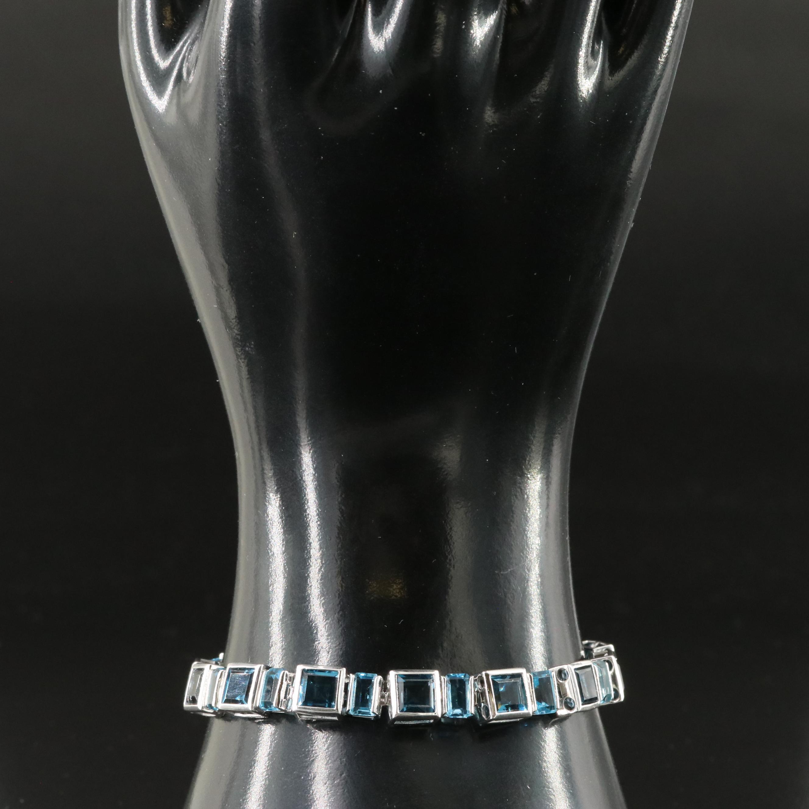 14K London and Sky Blue Topaz Bracelet