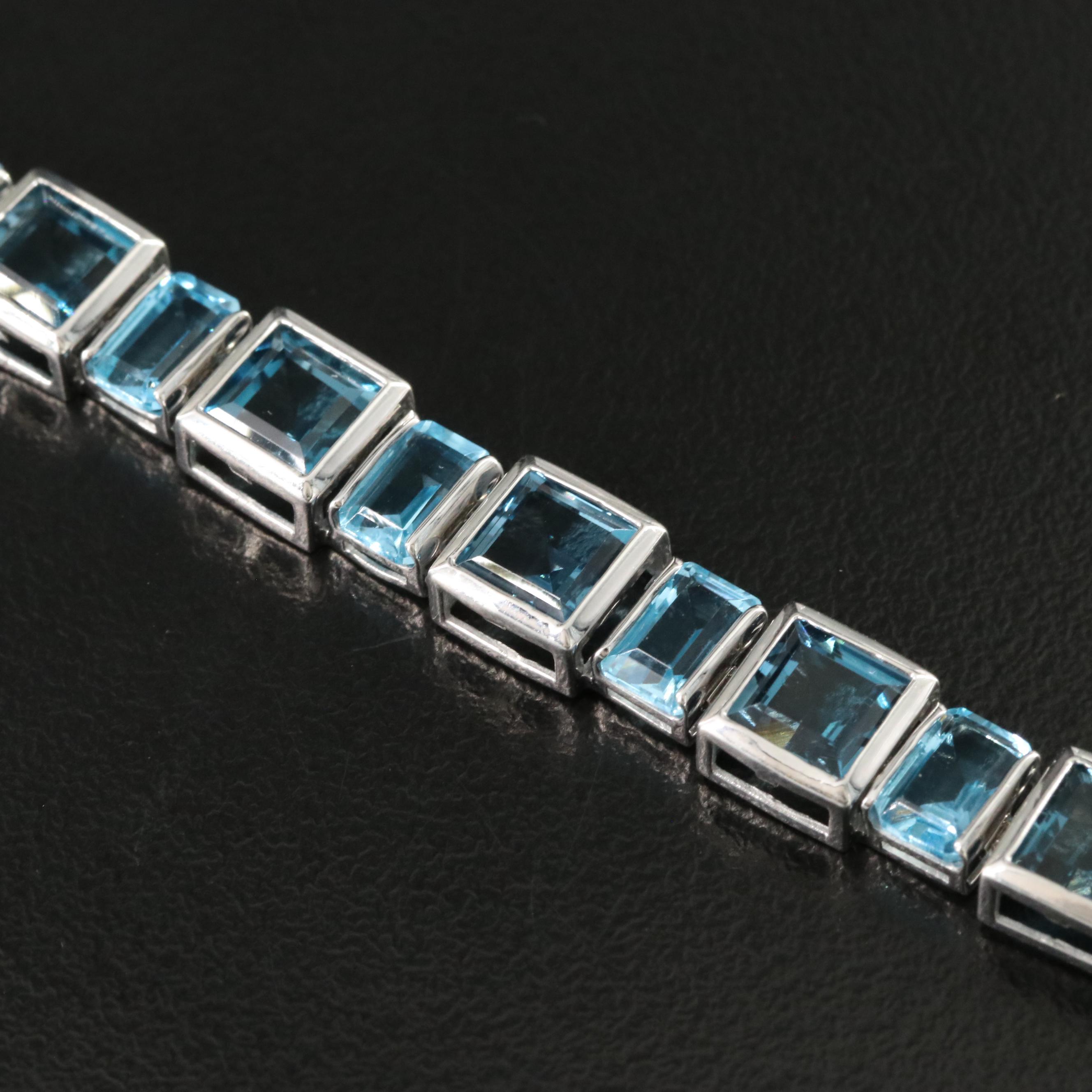 14K London and Sky Blue Topaz Bracelet