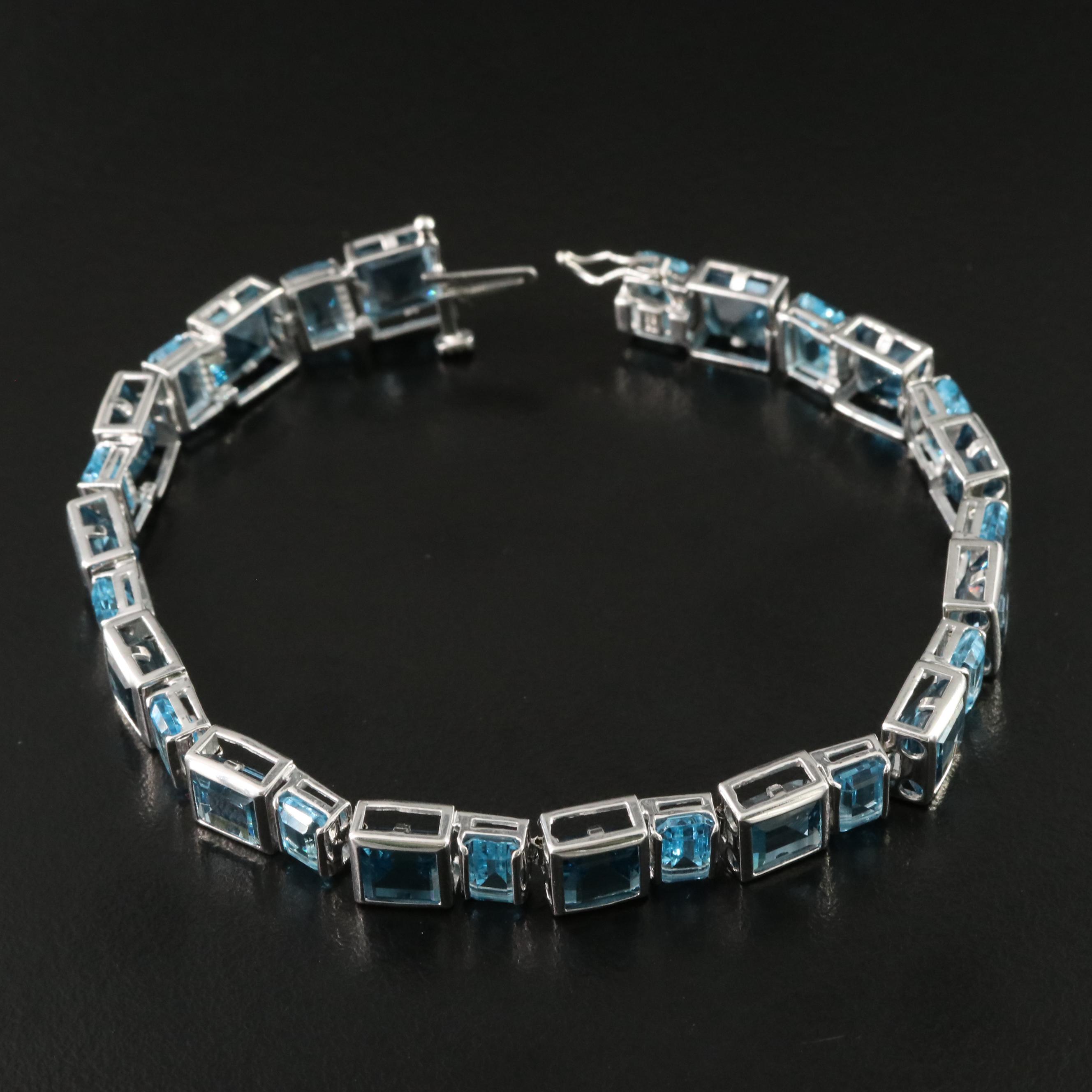 14K London and Sky Blue Topaz Bracelet