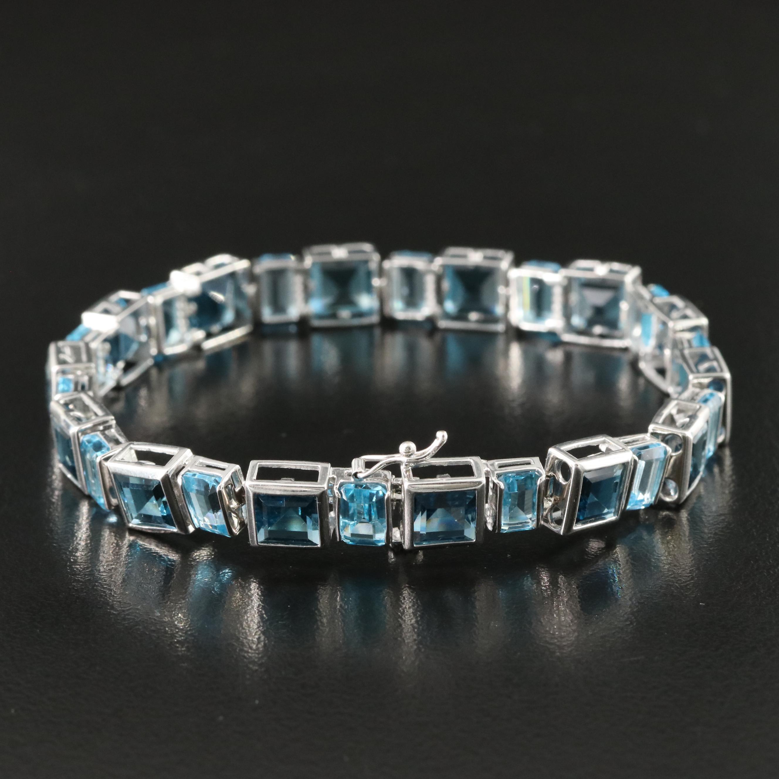 14K London and Sky Blue Topaz Bracelet