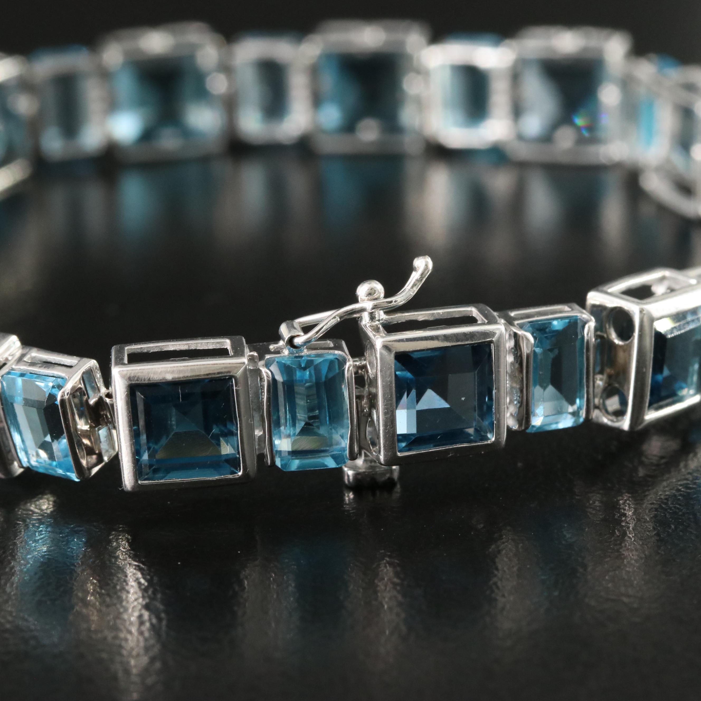 14K London and Sky Blue Topaz Bracelet