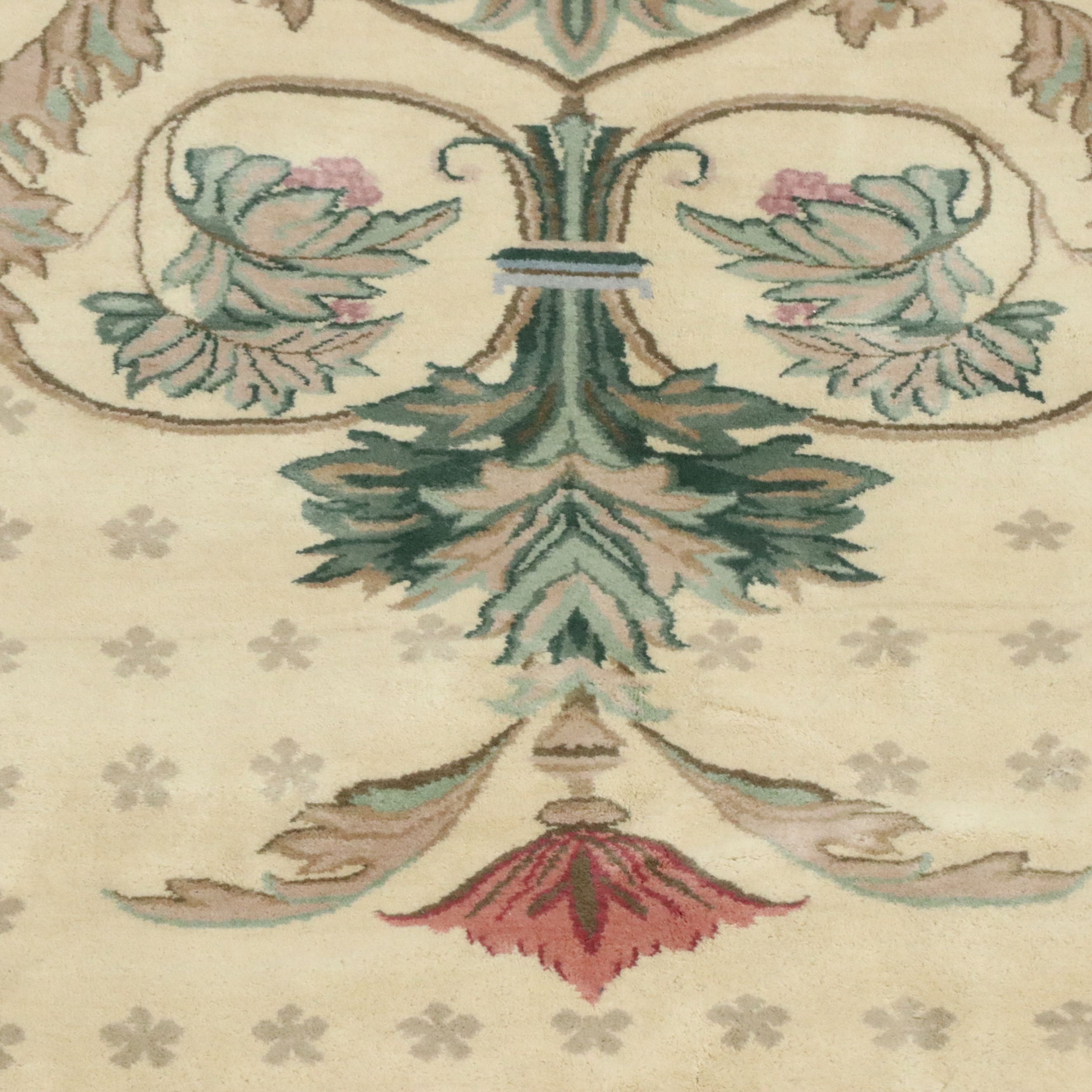 9'6 x 14'3 Hand-Knotted Sino-French Aubusson Room-Sized Rug