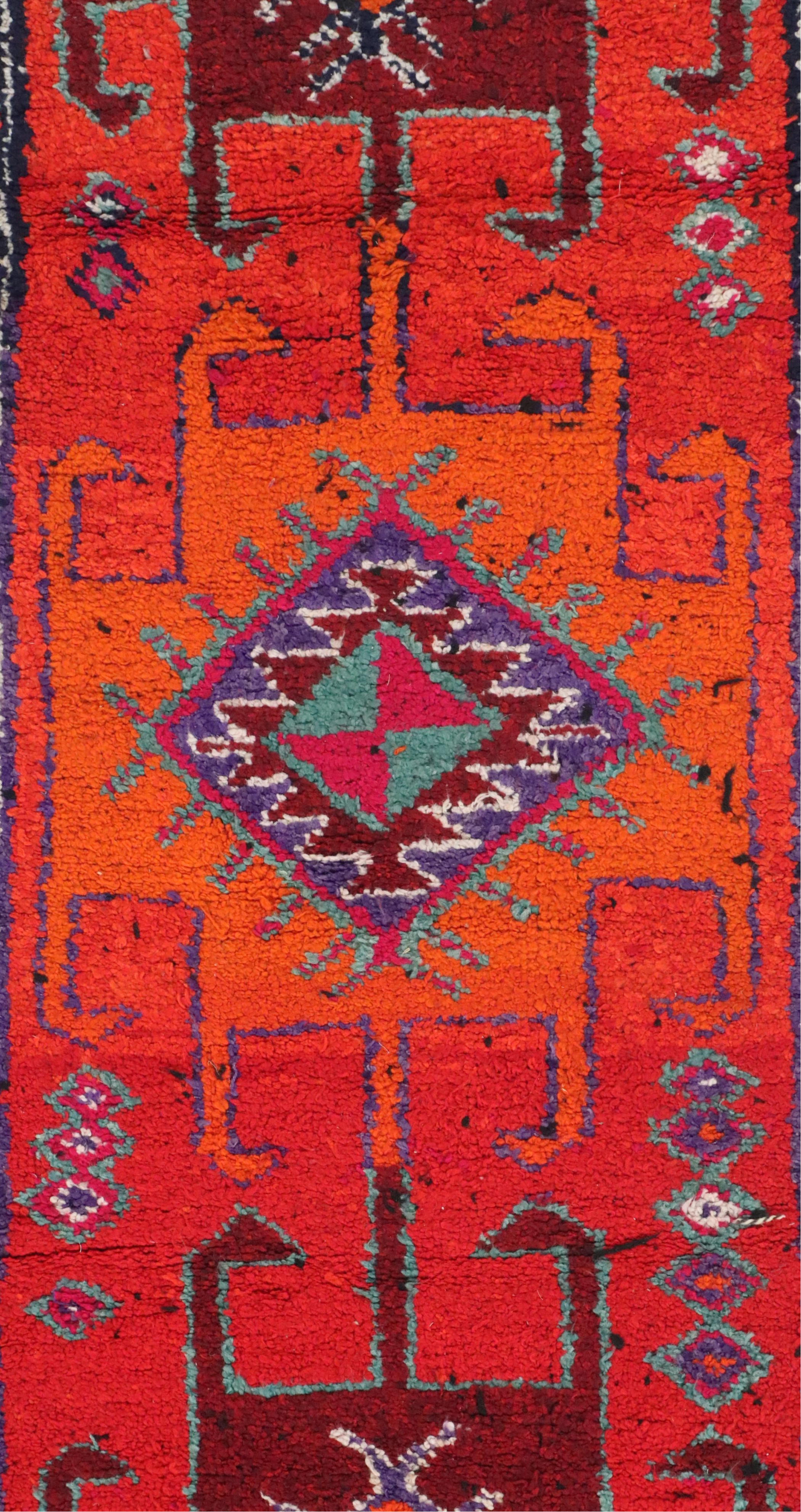 3'1 x 11'10 Hand-Knotted Moroccan Berber Long Rug