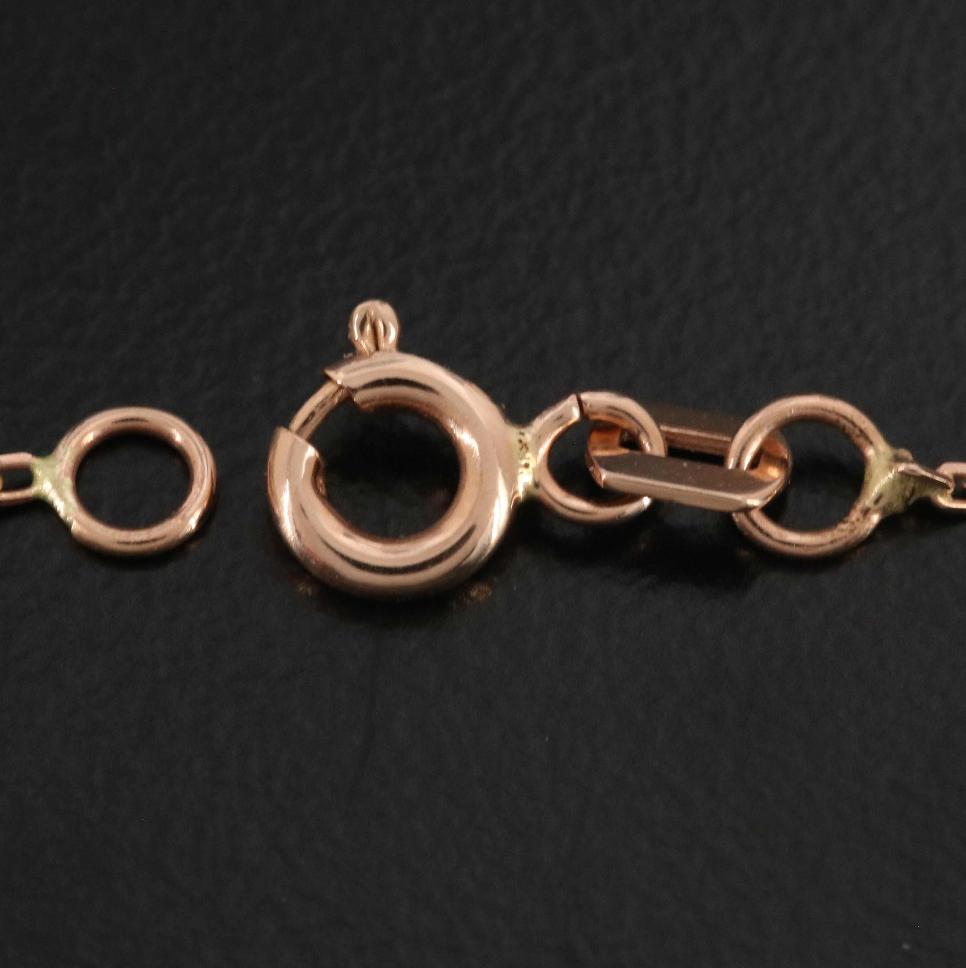 14K Rose Gold 0.94 CT Lab Grown Fancy Blue Diamond Solitaire Necklace