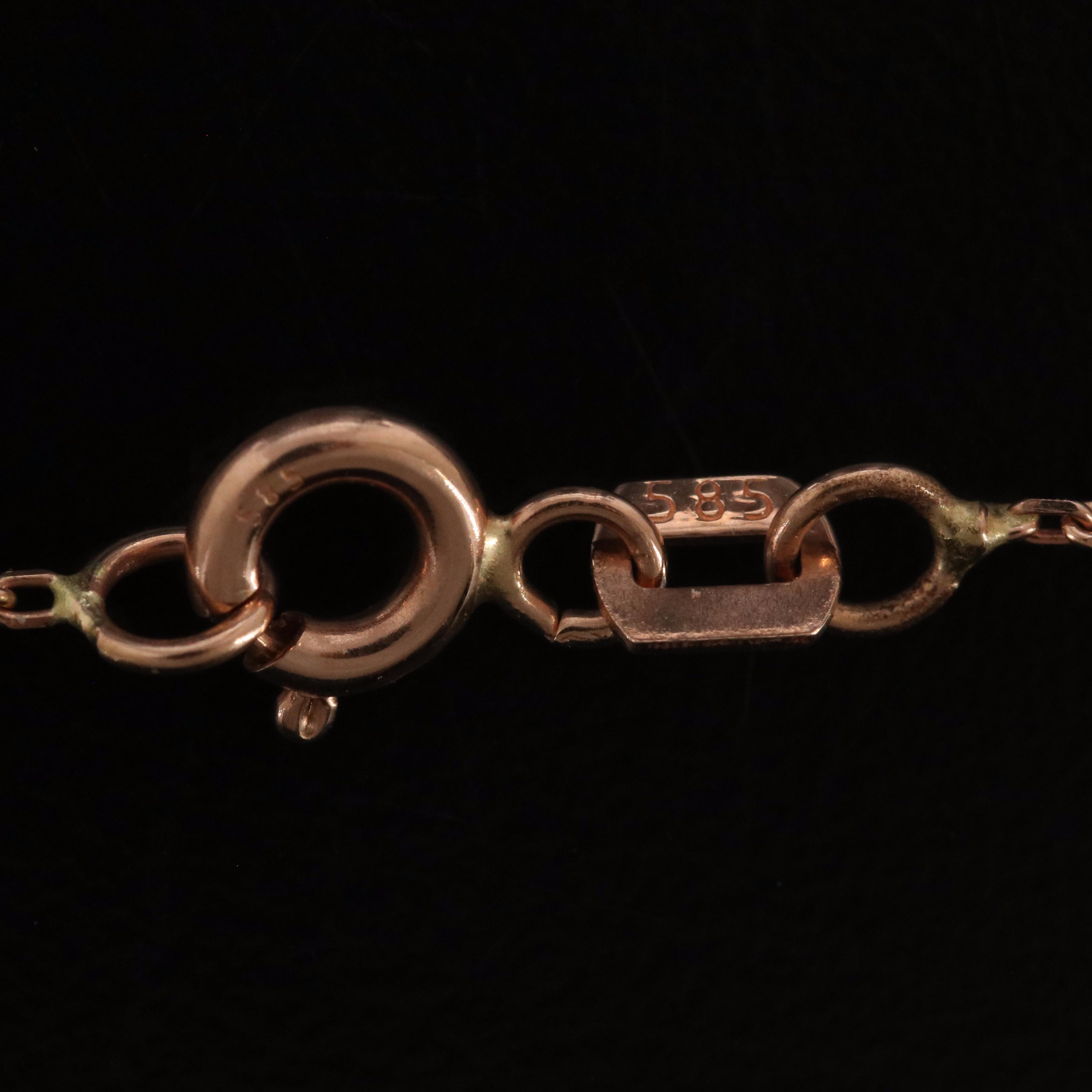 14K Rose Gold 0.94 CT Lab Grown Fancy Blue Diamond Solitaire Necklace