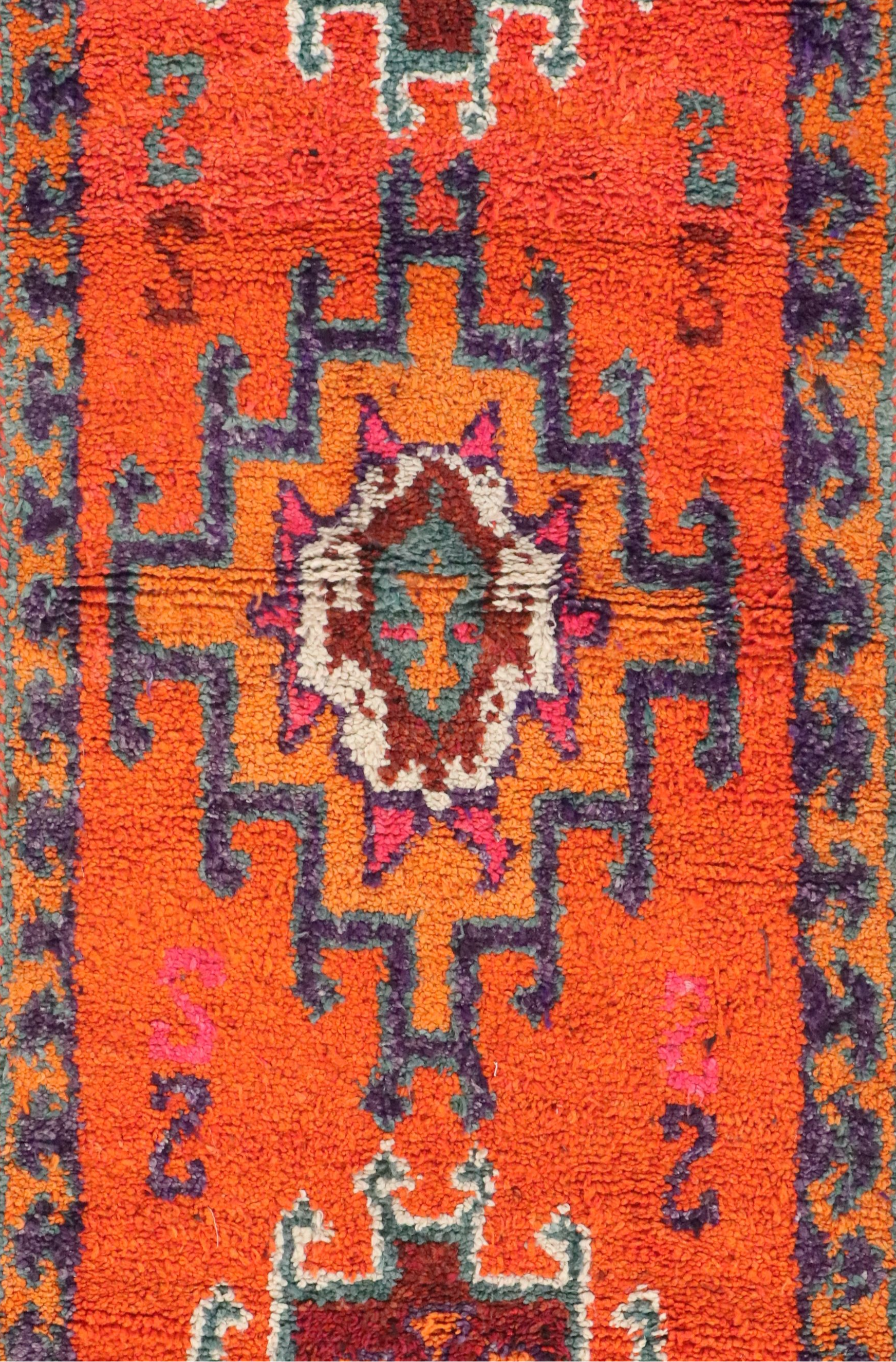 3'4 x 11'3 Hand-Knotted Moroccan Berber Long Rug