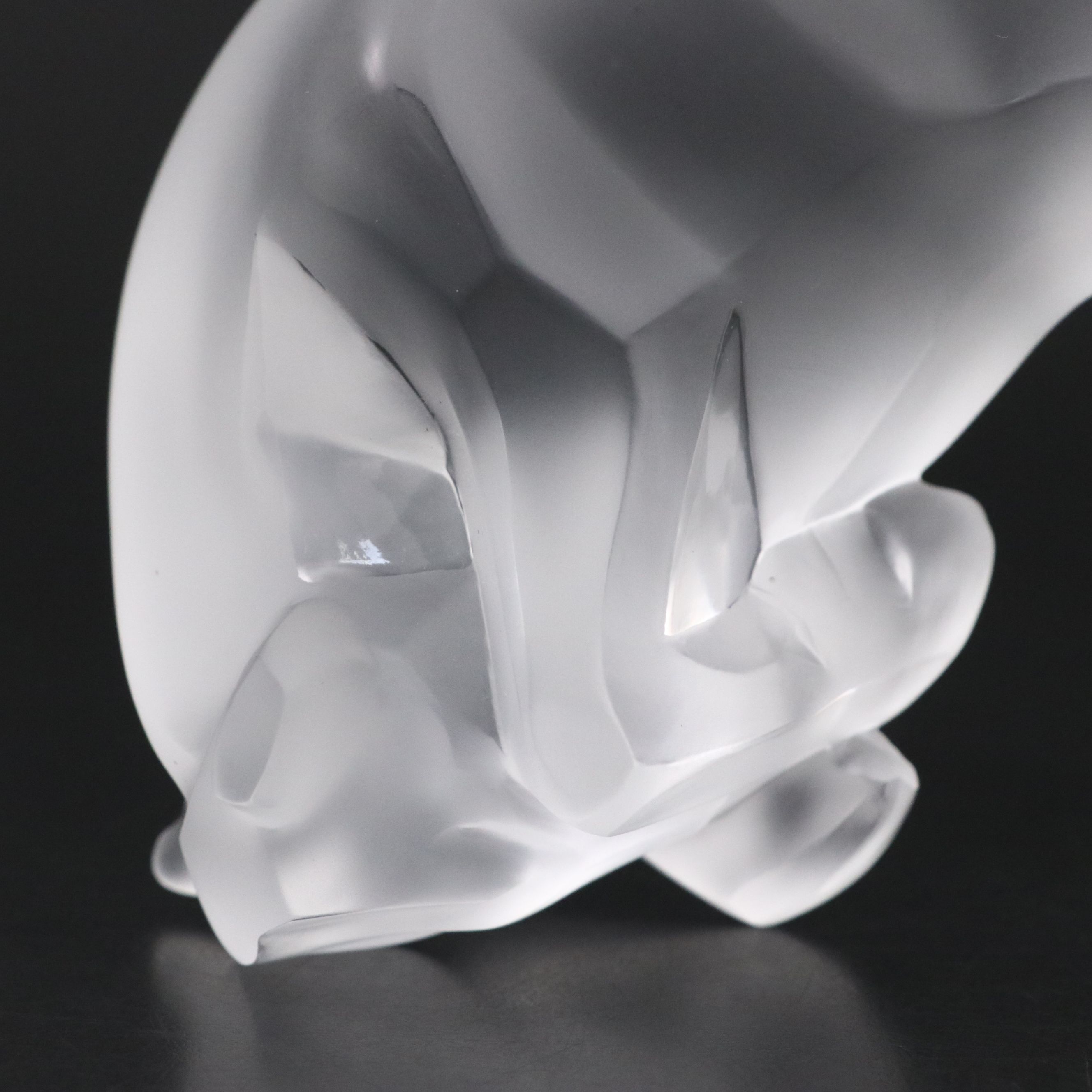 Lalique "Auroch Taureau" Frosted Crystal Bull Figurine