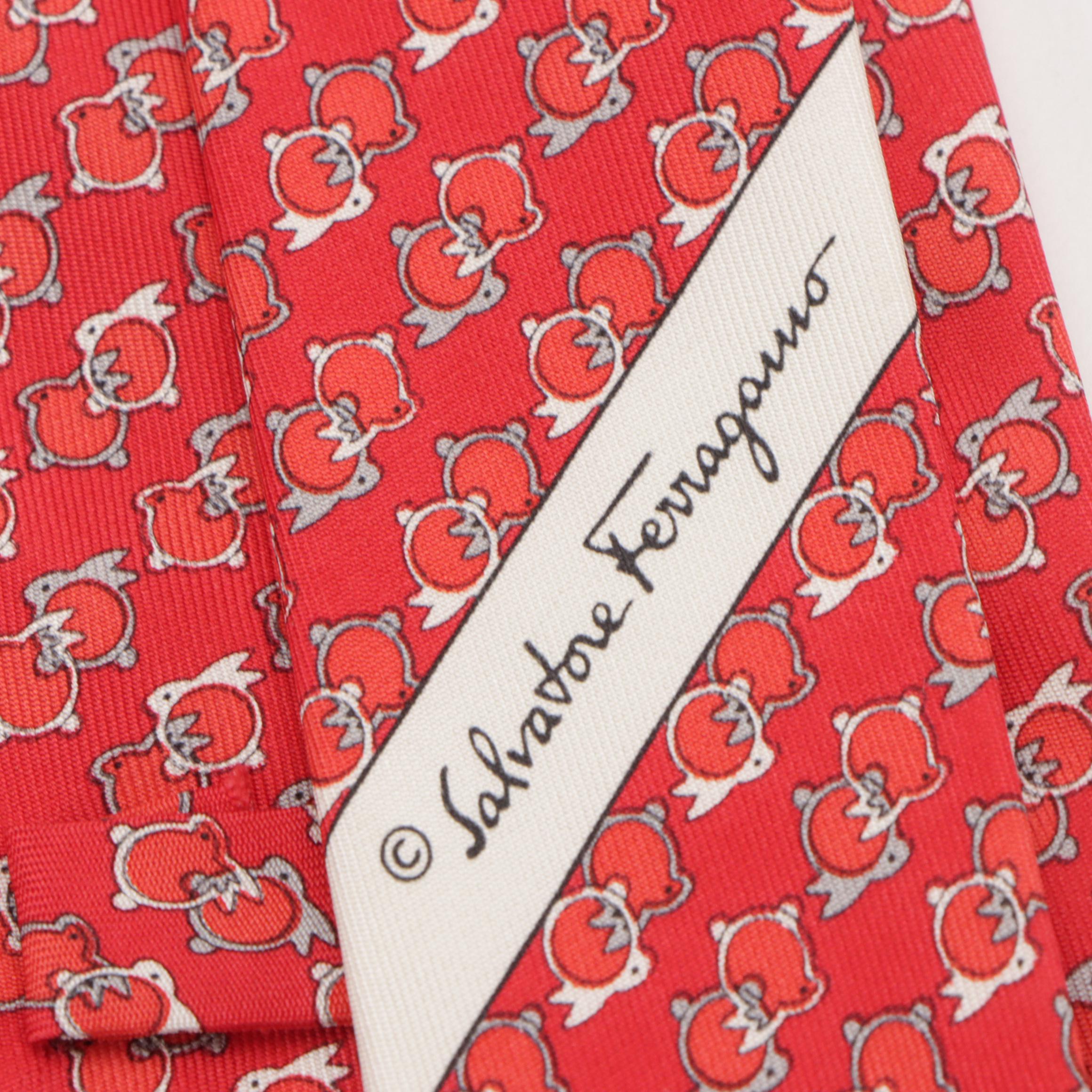 Salvatore Ferragamo Patterned Tall/Standard Neckties in Silk Twill