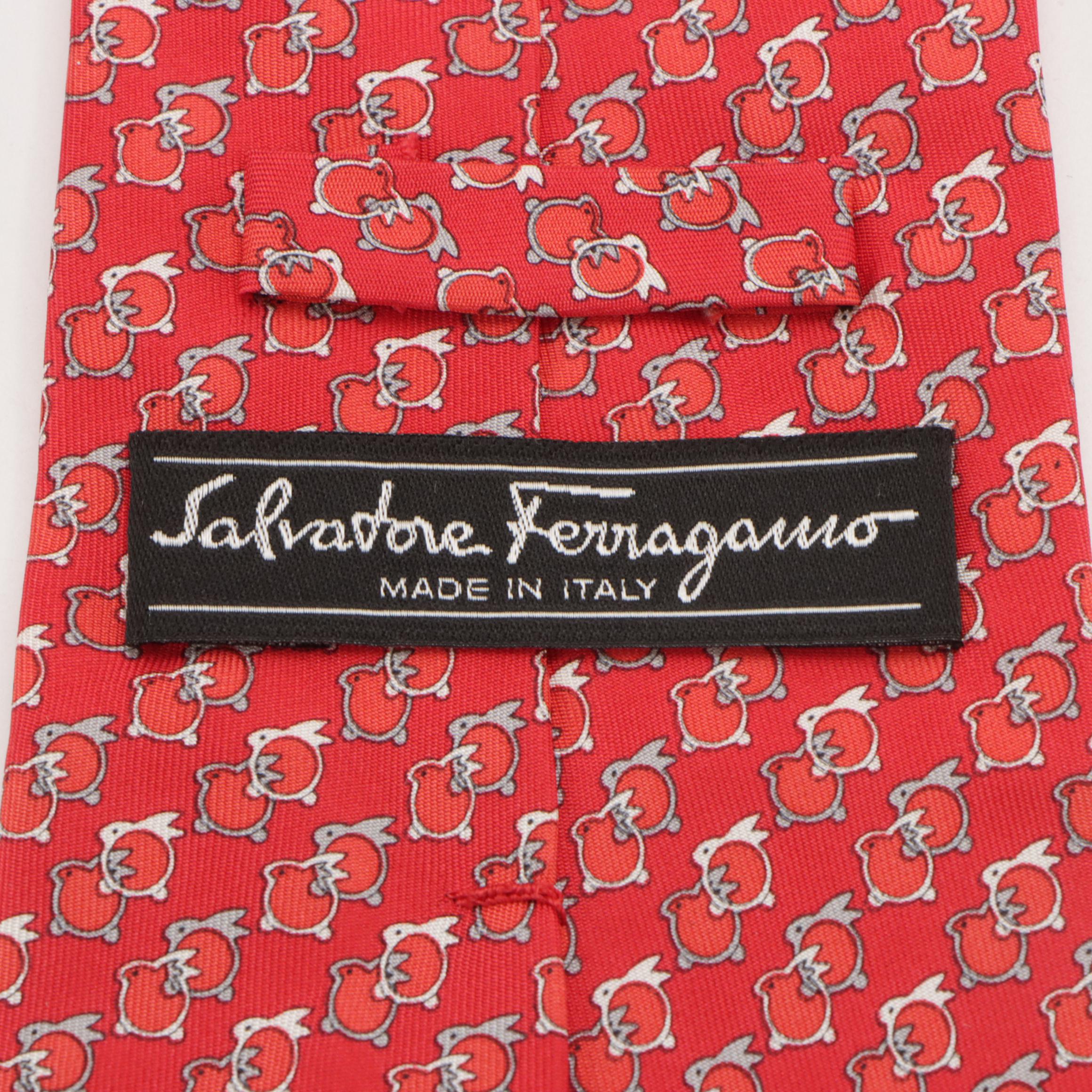 Salvatore Ferragamo Patterned Tall/Standard Neckties in Silk Twill